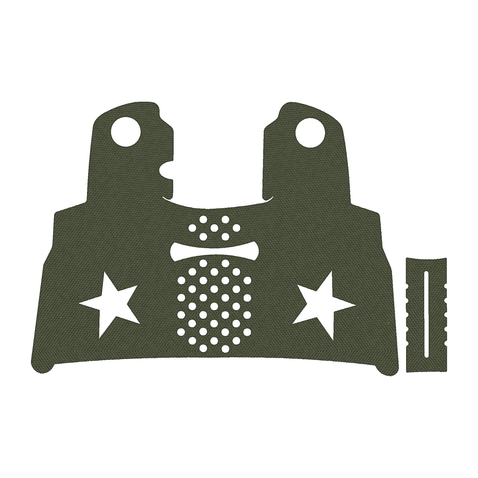 Staccato C2 grip wrap kit outline, OD Green