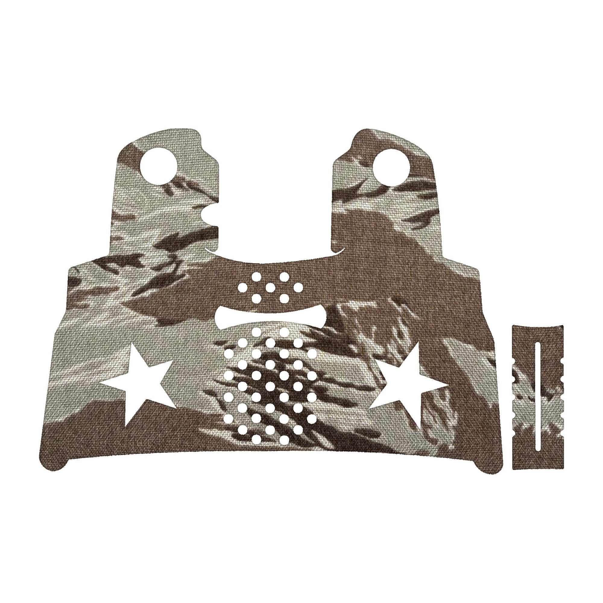 Staccato C2 grip wrap kit outline, Tiger Stripe (Desert)