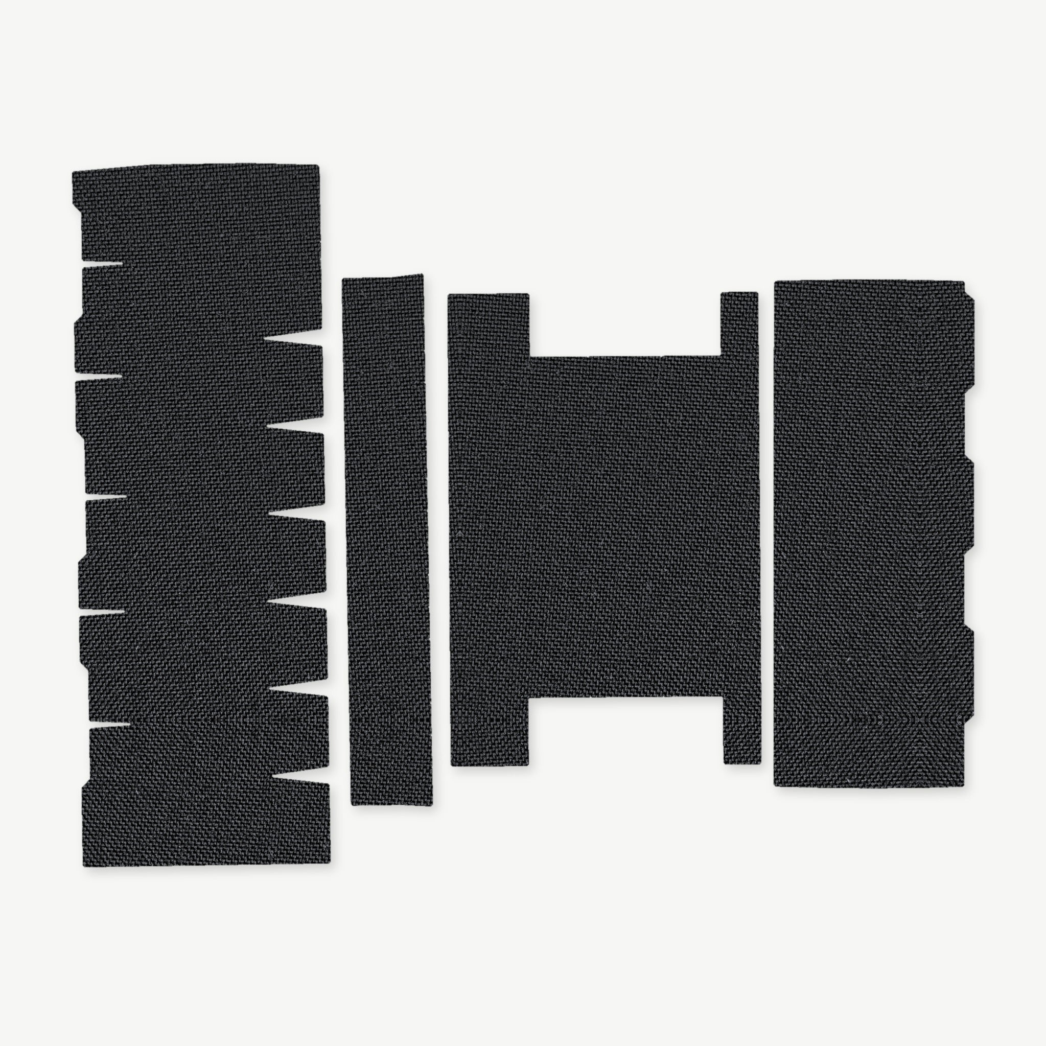Light Wrap Kit for Streamlight ProTac Rail-Mounted HL-X - die-cut Cordura 1000D kit pieces in Black - Combat Textiles