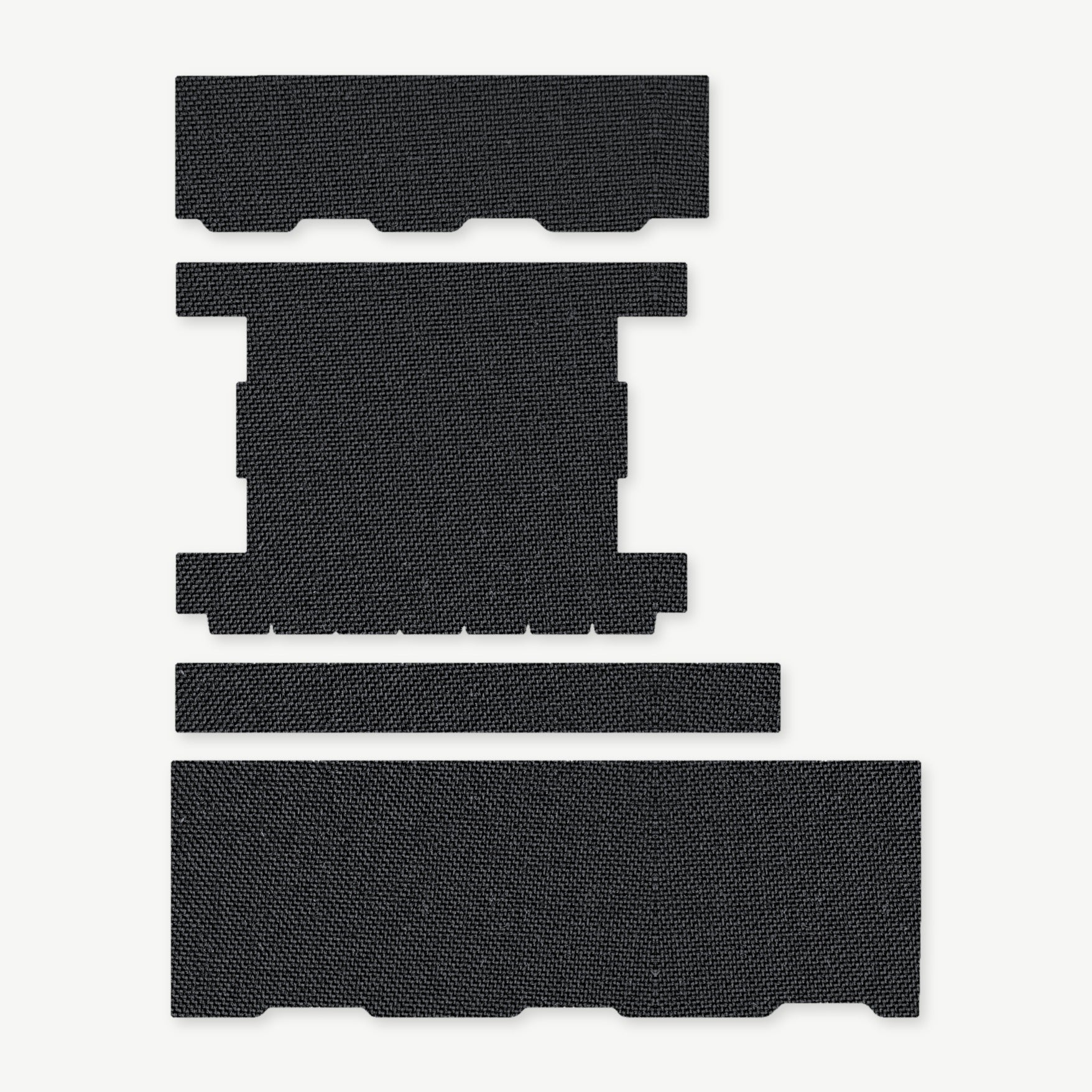 Light Wrap Kit for Streamlight ProTac Rail-Mount 1 - die-cut Cordura 1000D kit pieces in Black - Combat Textiles