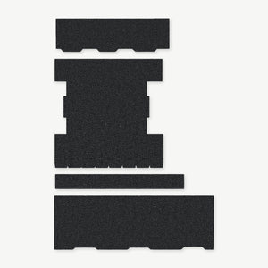 Light Wrap Kit for Streamlight ProTac Rail-Mount 2 - die-cut Cordura 1000D kit pieces in Black - Combat Textiles