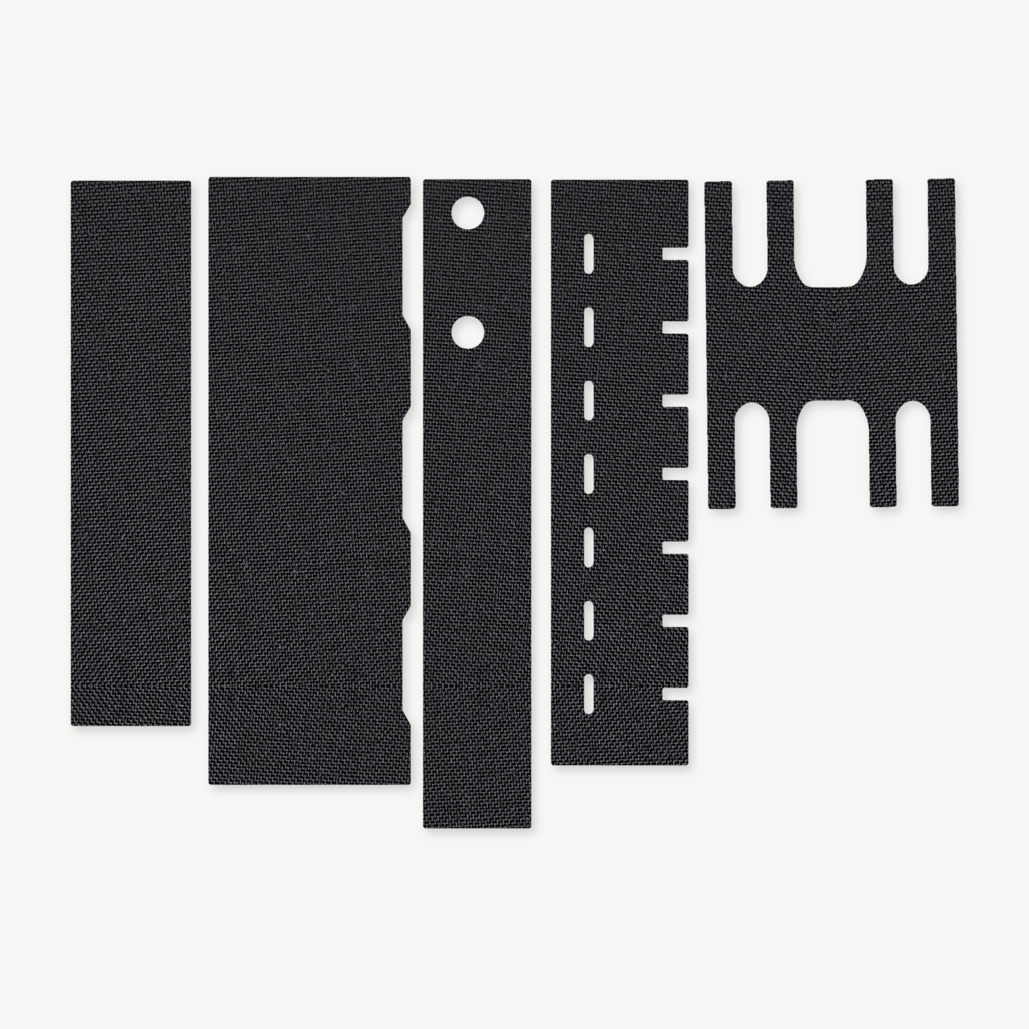 Light Wrap Kit for Streamlight ProTac HL-X Laser - die-cut Cordura 1000D kit pieces in Black - Combat Textiles