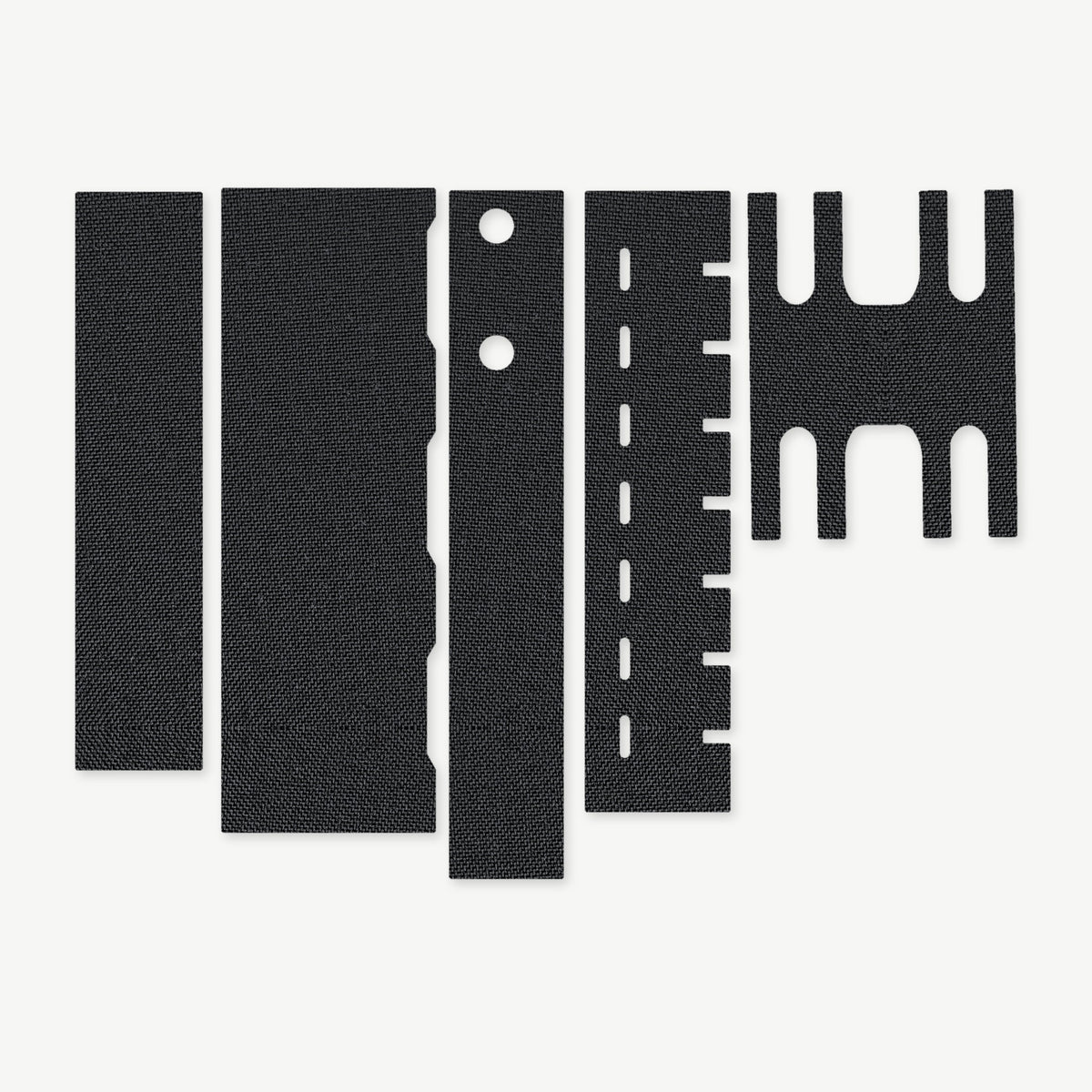 Light Wrap Kit for Streamlight ProTac HL-X Laser - die-cut Cordura 1000D kit pieces in Black - Combat Textiles