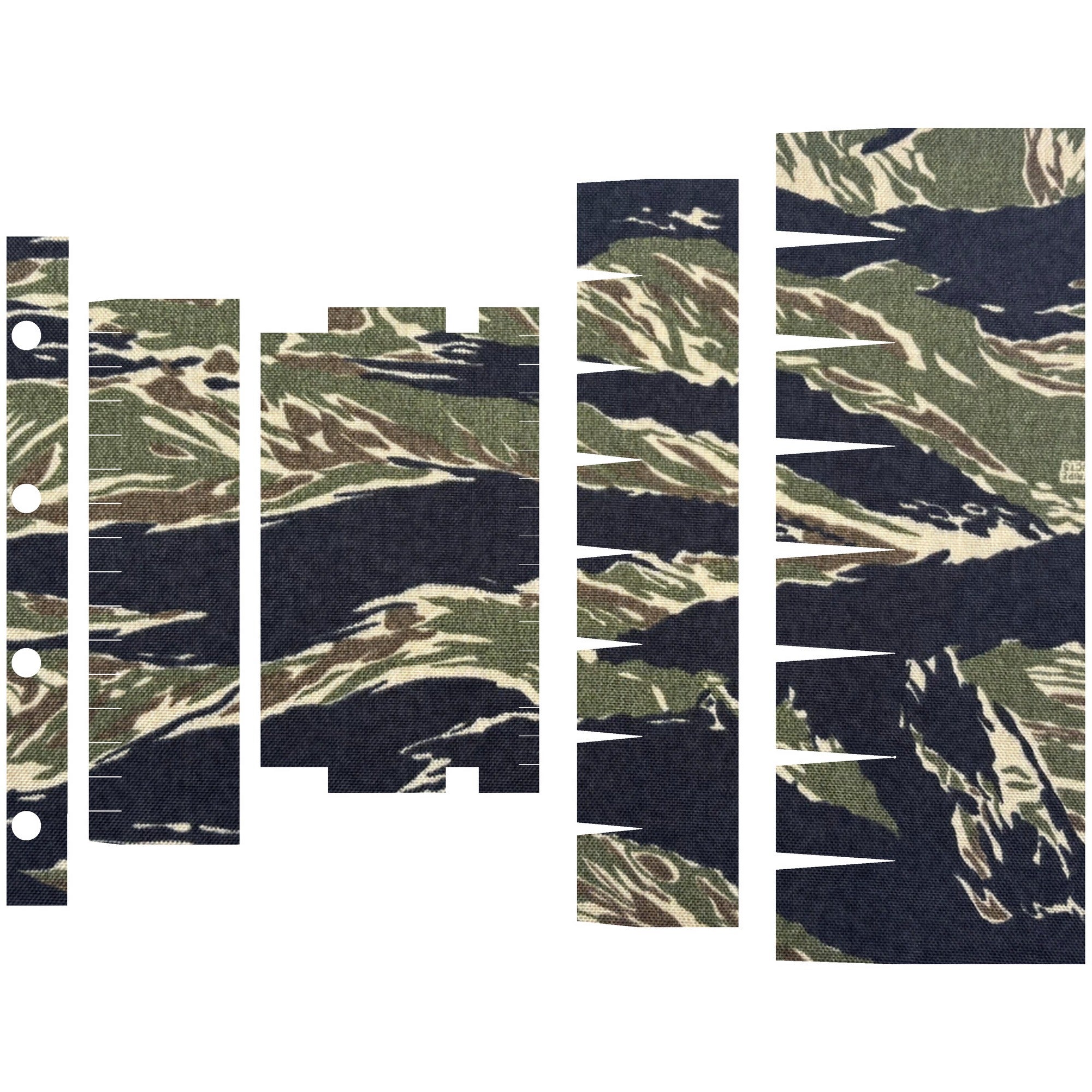SureFire Mini Scout M300/M340 (DF/DFT) light wrap kit outline, Tiger Stripe (Green/Black) (M300/M340-DFT)