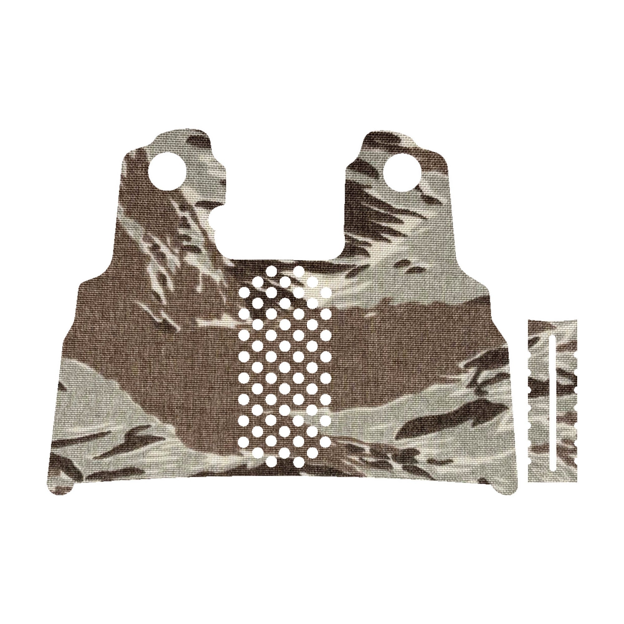 Tisas 1911 Double Stack (9mm) grip wrap kit outline, Tiger Stripe (ABU)