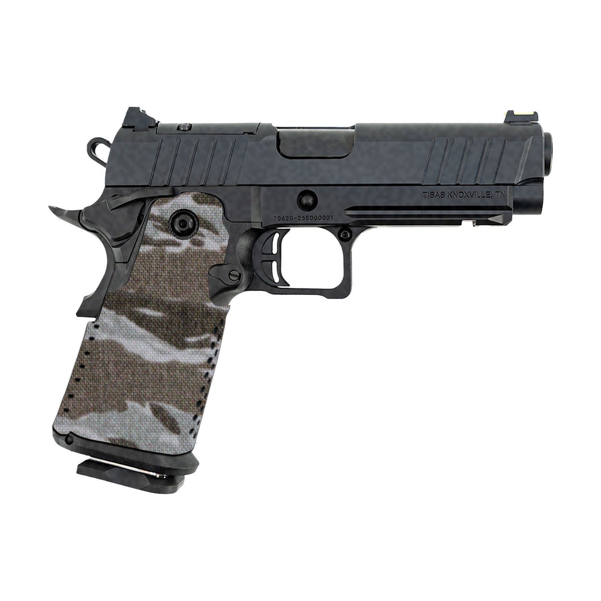 Tisas 1911 Double Stack (9mm) Cordura grip wrap, Tiger Stripe (Desert)