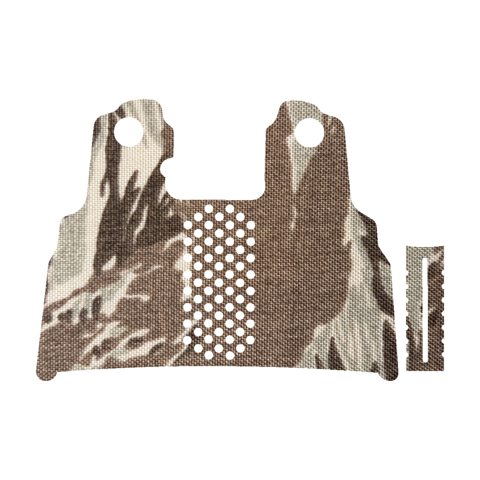 Tisas 1911 Double Stack (9mm) grip wrap kit outline, Tiger Stripe (Desert)