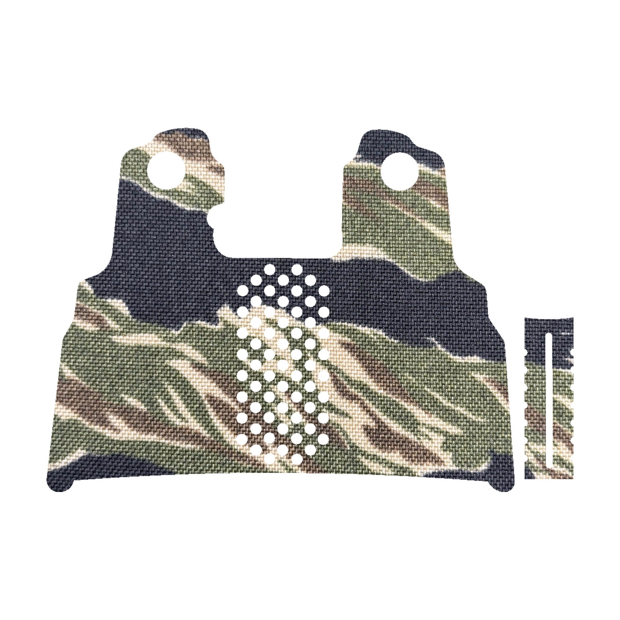 Tisas 1911 Double Stack (9mm) grip wrap kit outline, Tiger Stripe (Green/Black)