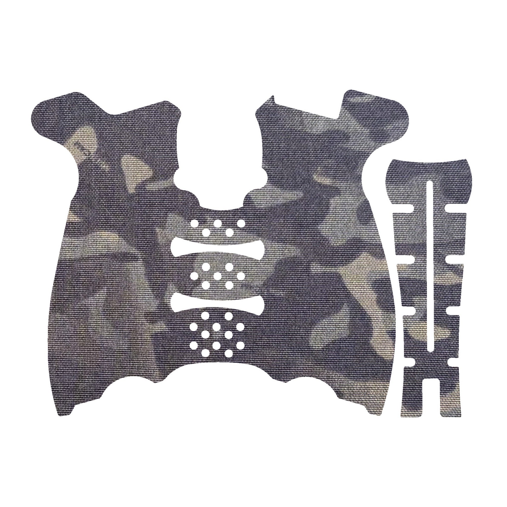 HK VP9 grip wrap kit outline, MultiCam Black