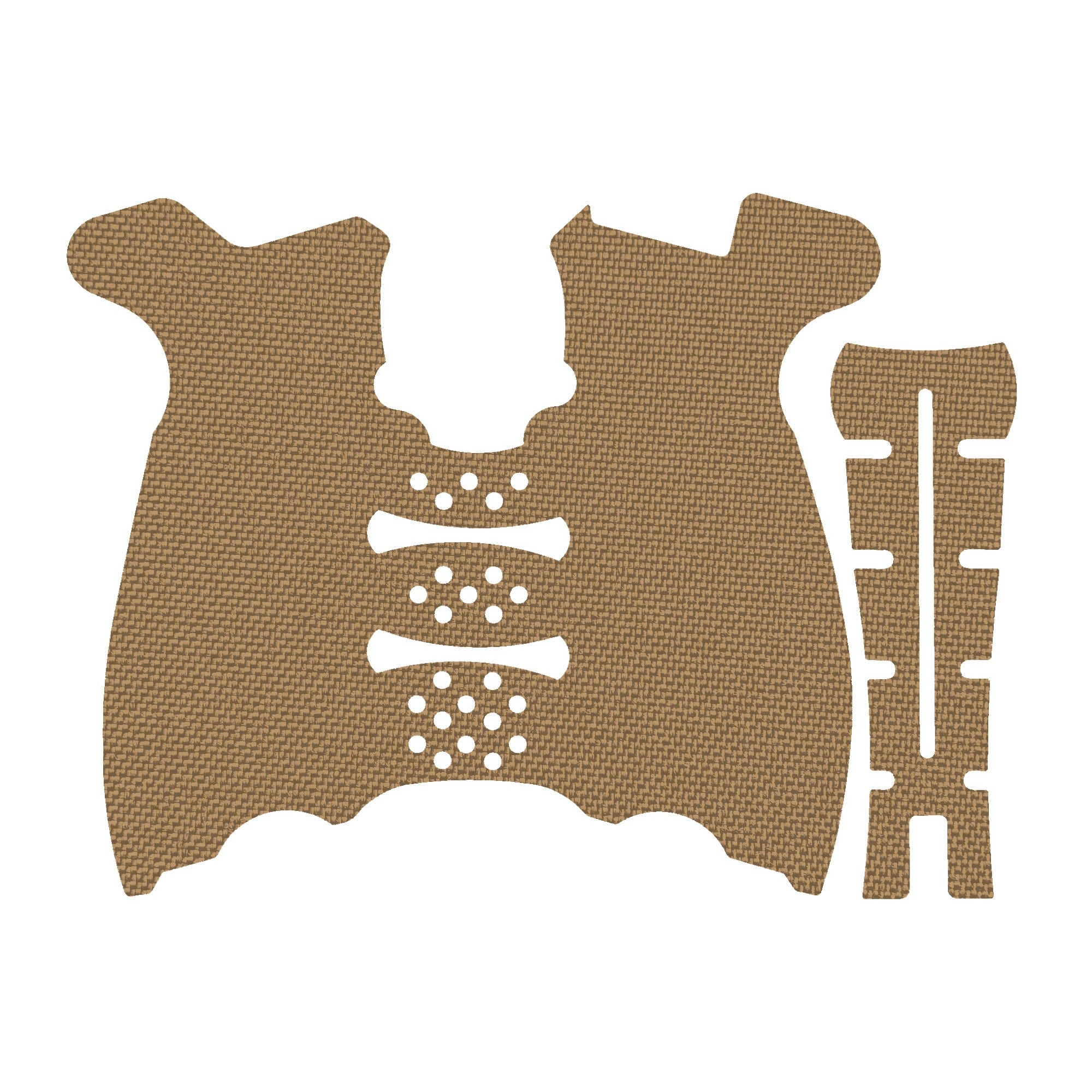 HK VP9 grip wrap kit outline, Coyote