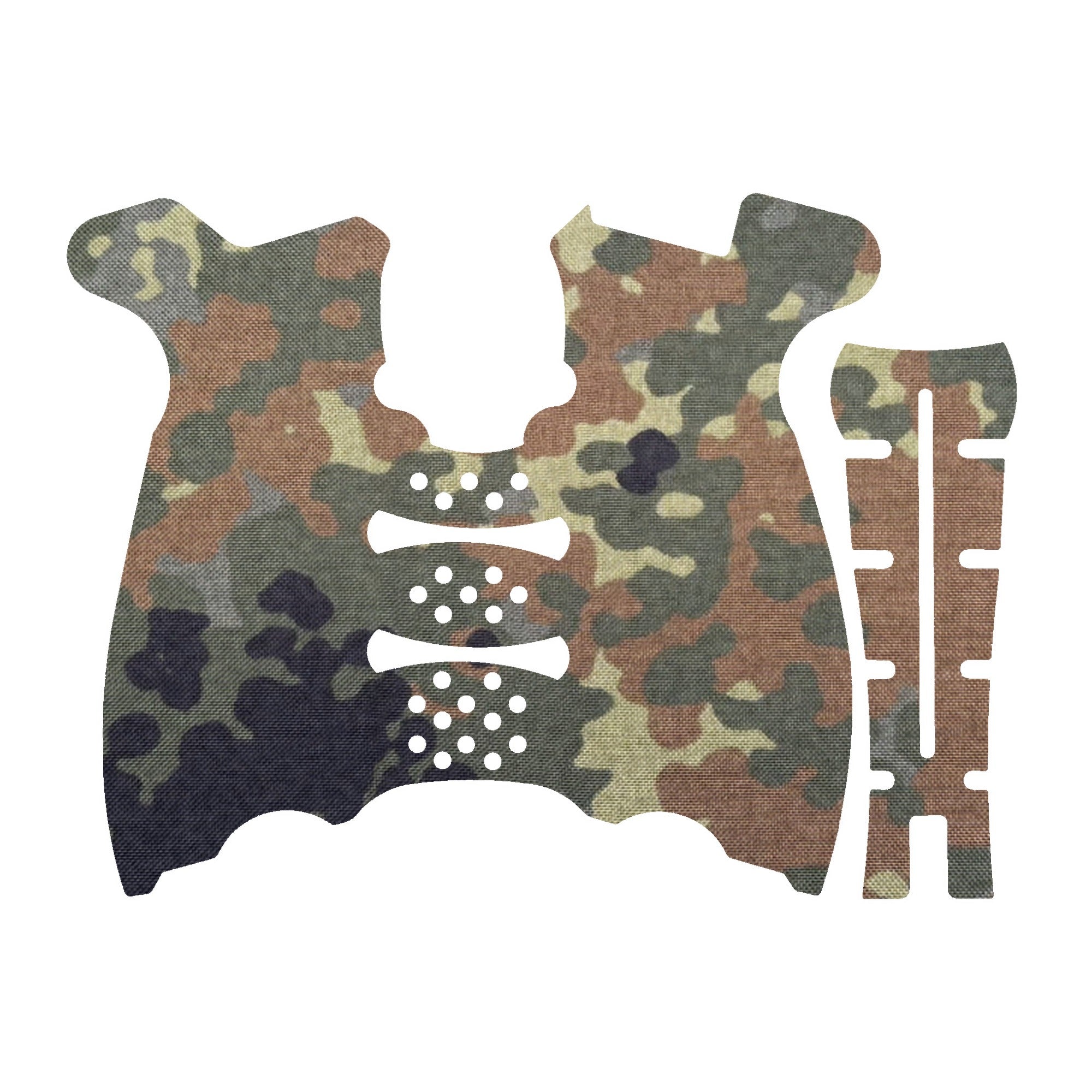 HK VP9 grip wrap kit outline, Flecktarn