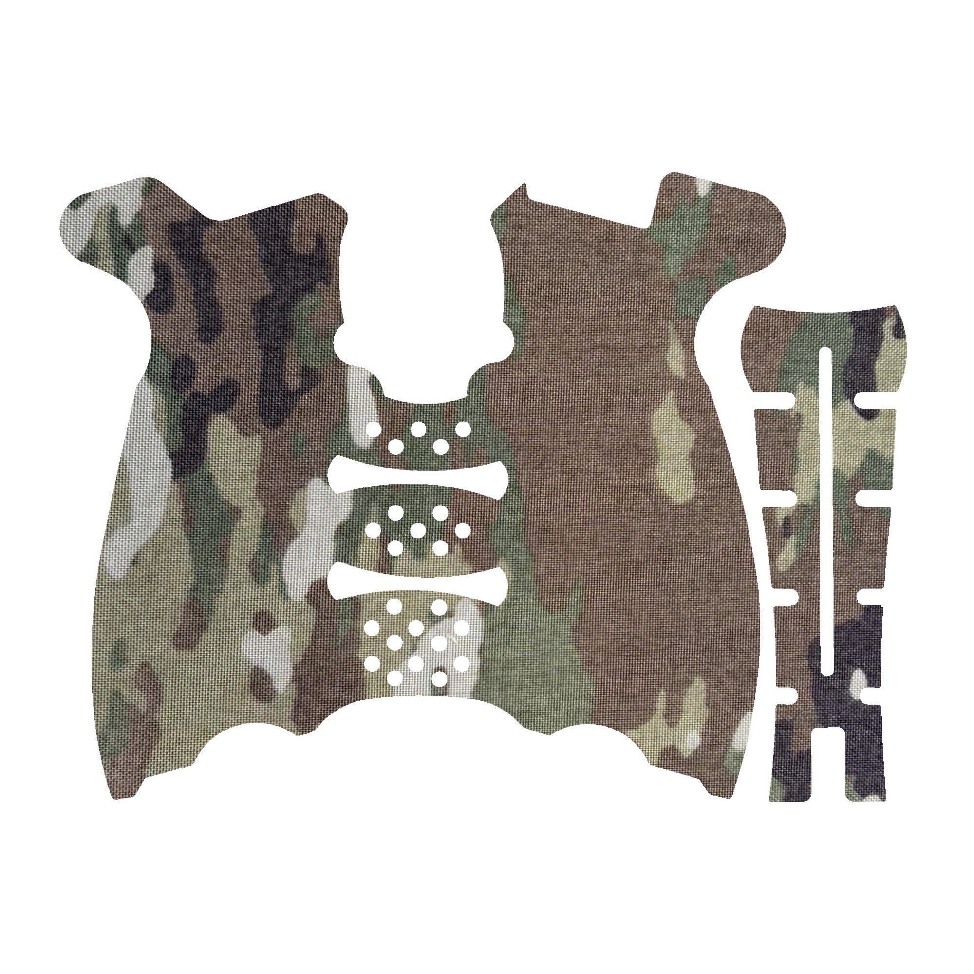 HK VP9 grip wrap kit outline, MultiCam