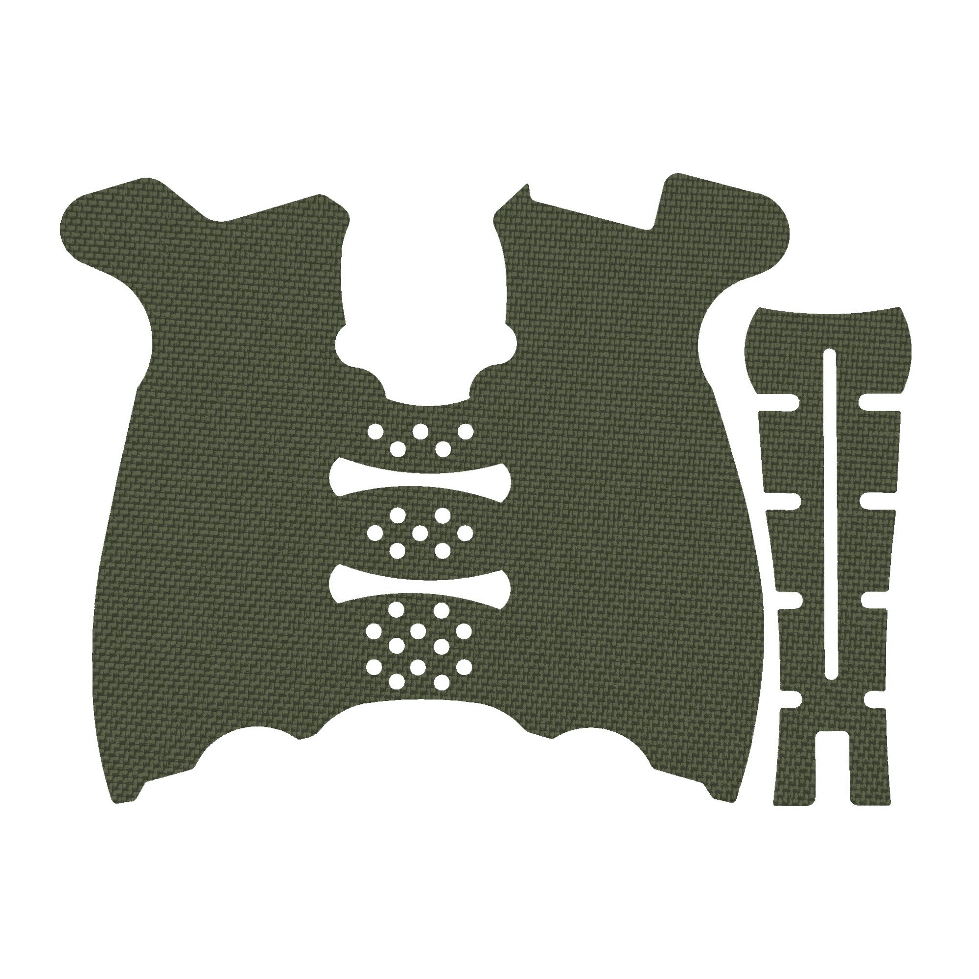 HK VP9 grip wrap kit outline, OD Green