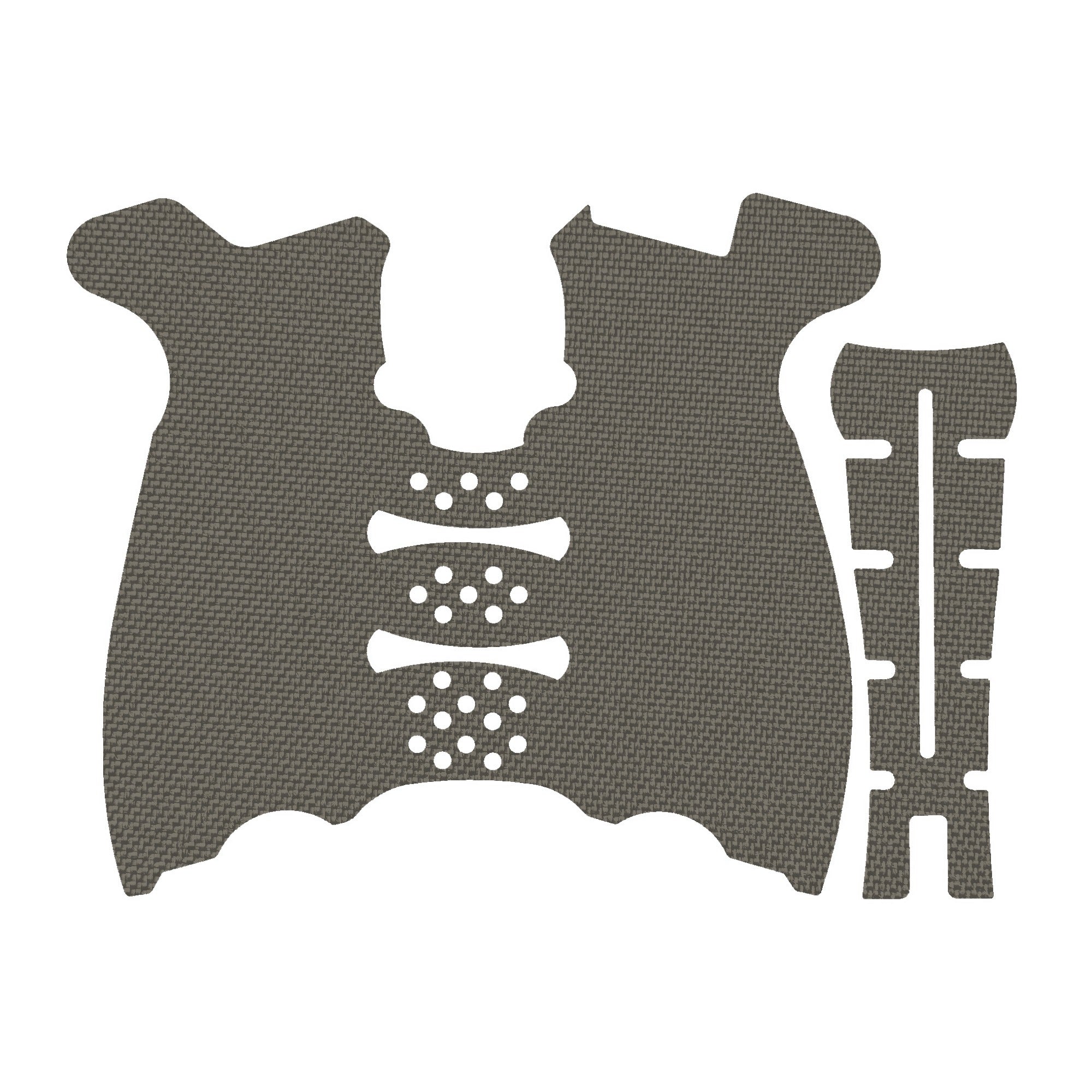 HK VP9 grip wrap kit outline, Ranger Green