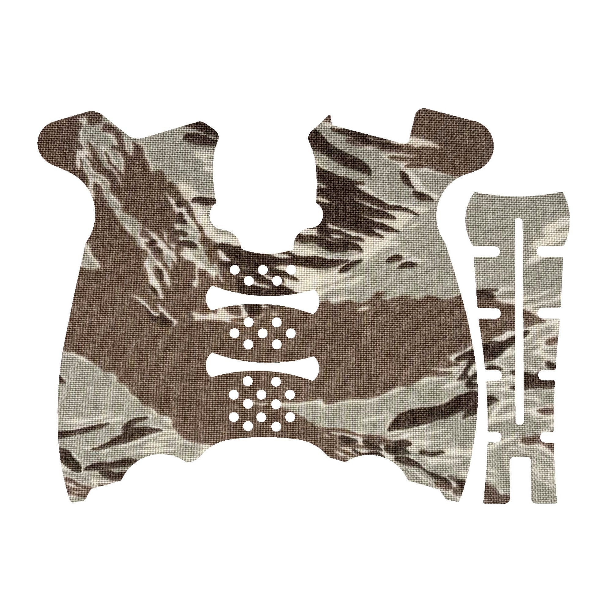 HK VP9 grip wrap kit outline, Tiger Stripe (ABU)