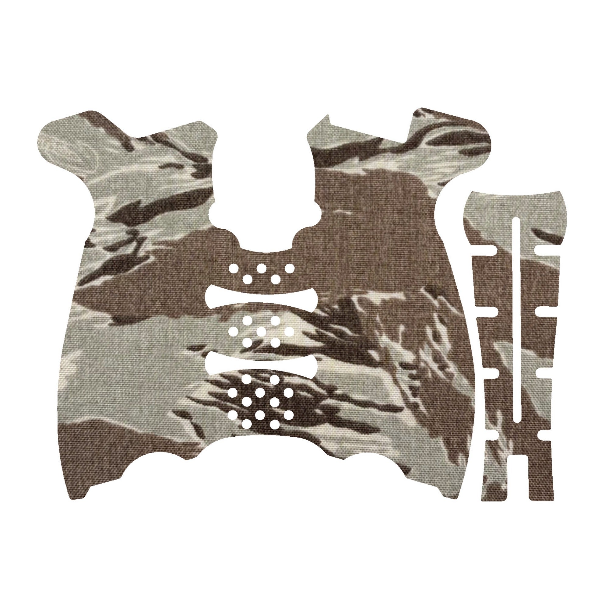 HK VP9 grip wrap kit outline, Tiger Stripe (Desert)