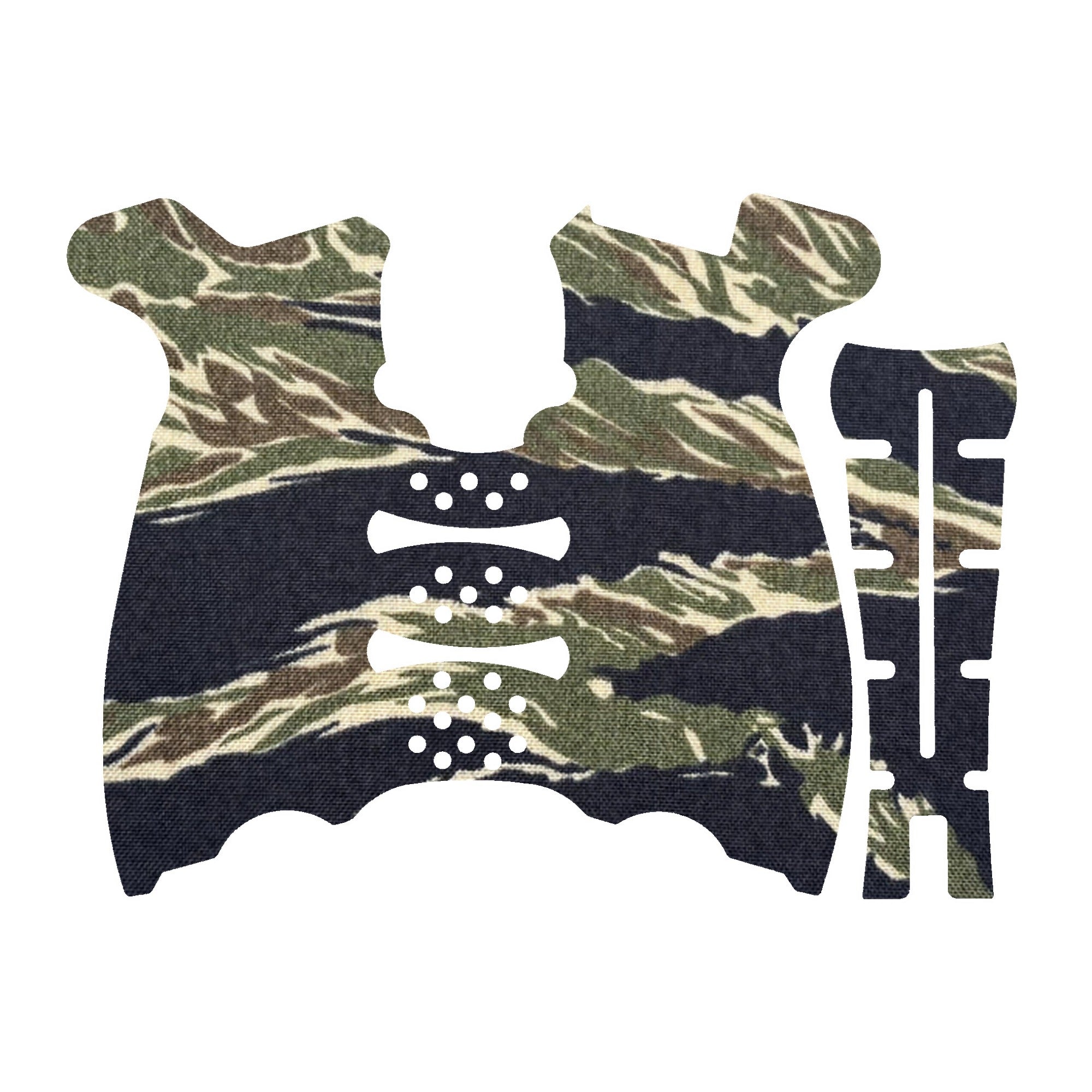 HK VP9 grip wrap kit outline, Tiger Stripe (Green/Black)