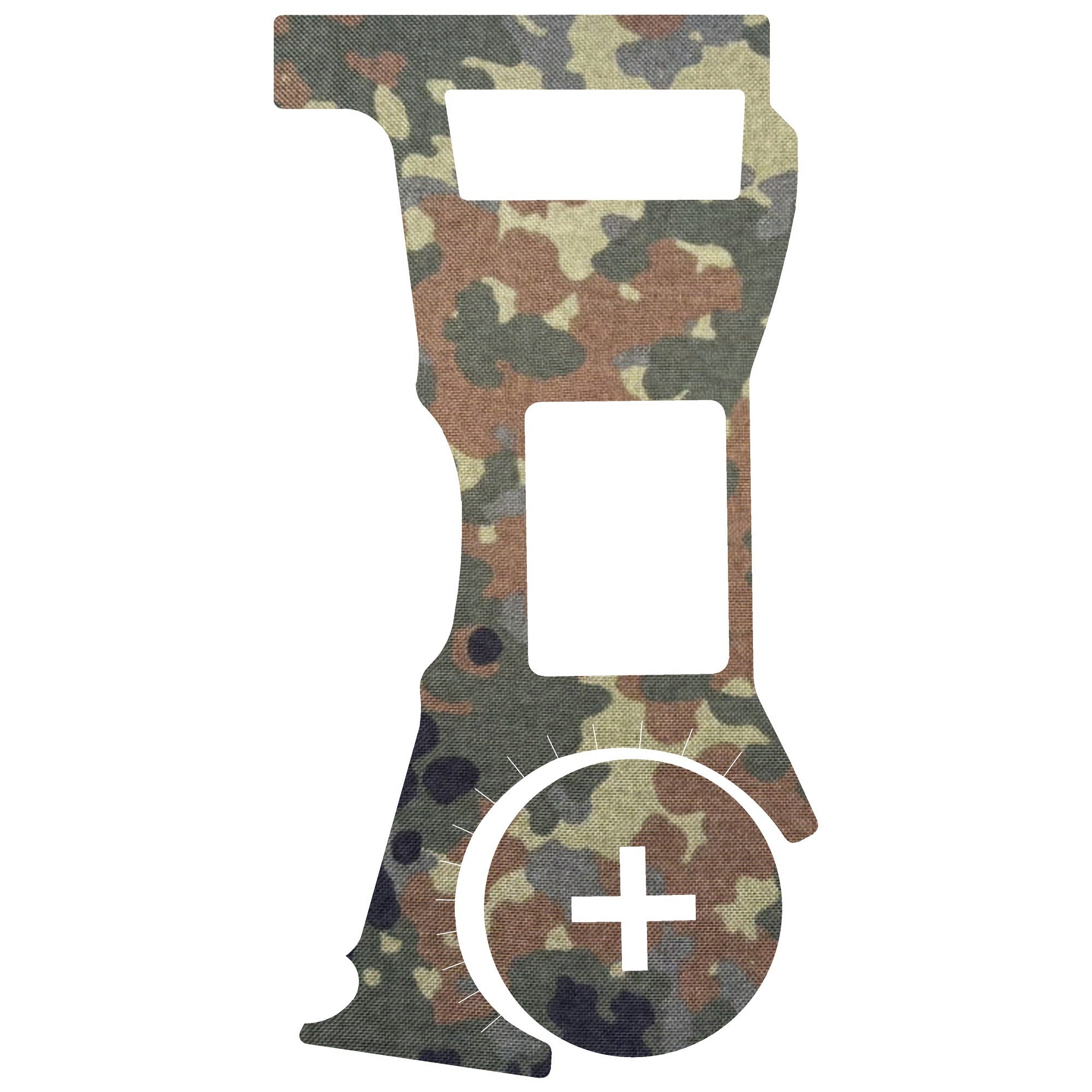 Vortex Defender ST (Enclosed) optic wrap kit outline, Flecktarn