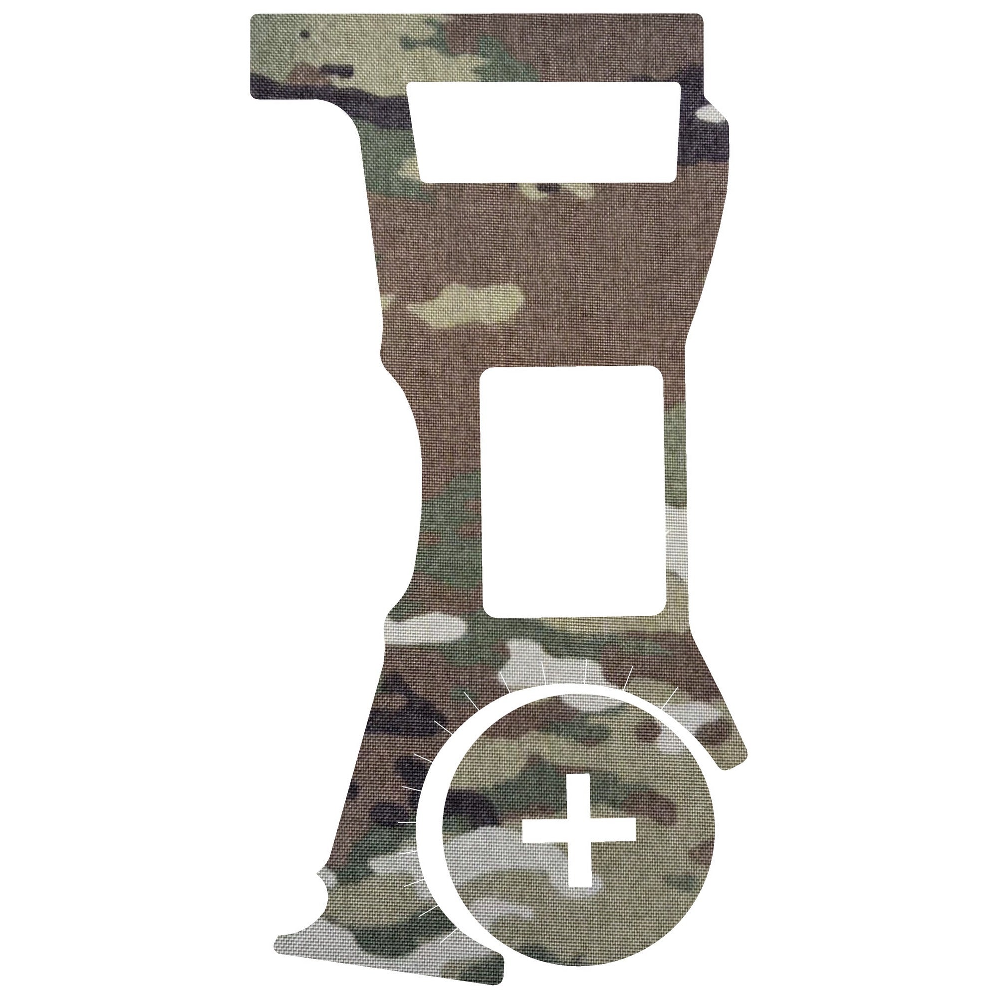 Vortex Defender ST (Enclosed) optic wrap kit outline, MultiCam