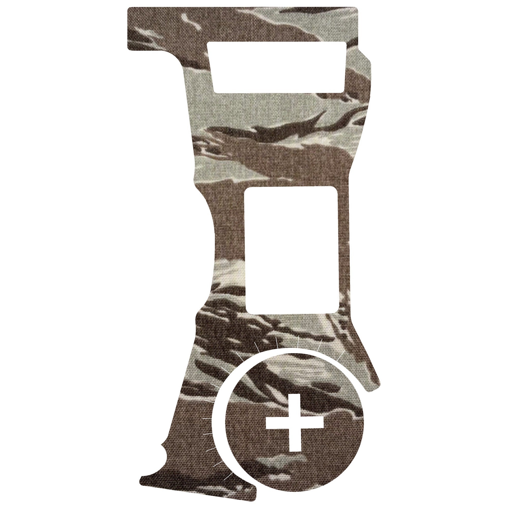 Vortex Defender ST (Enclosed) optic wrap kit outline, Tiger Stripe (Desert)