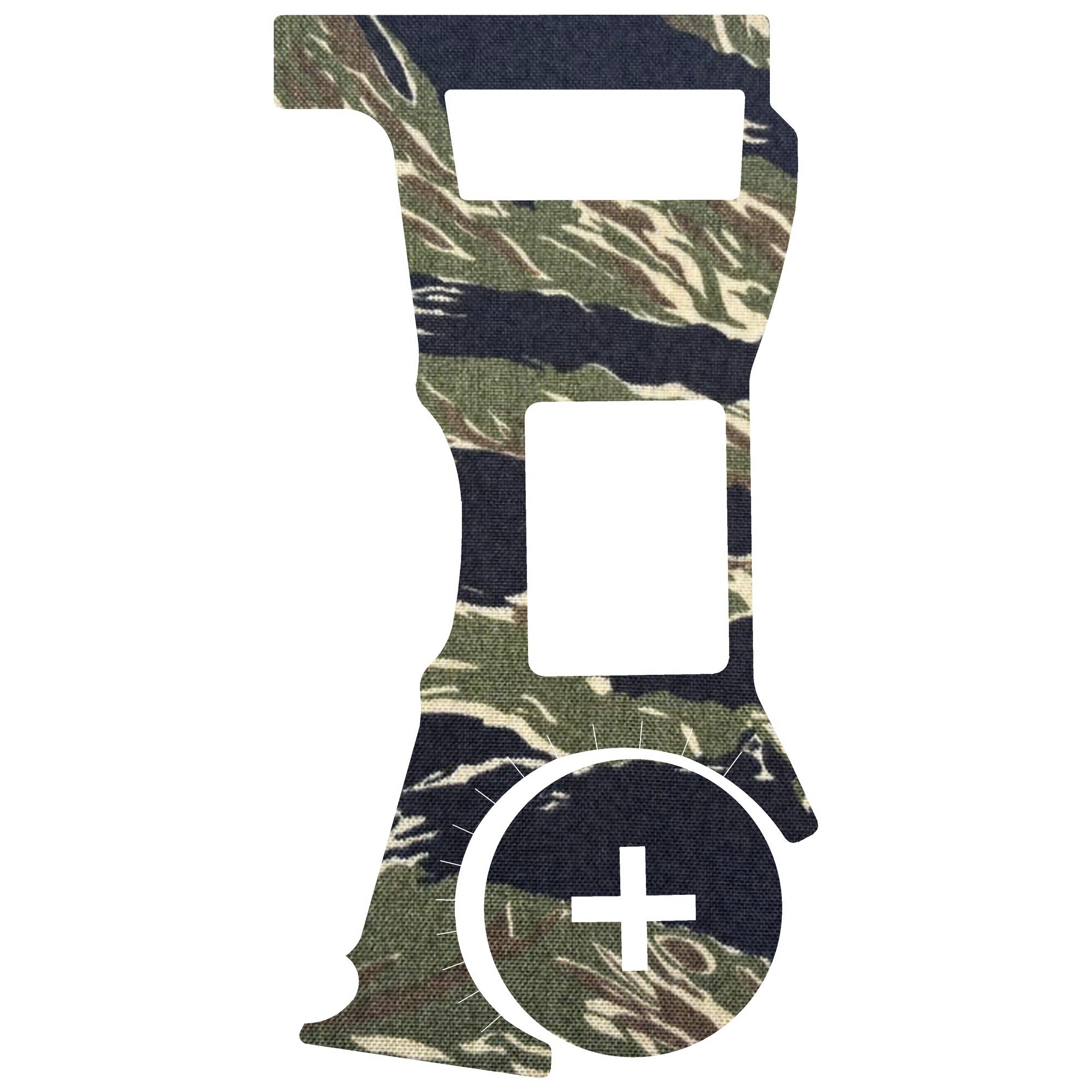 Vortex Defender ST (Enclosed) optic wrap kit outline, Tiger Stripe (Green/Black)