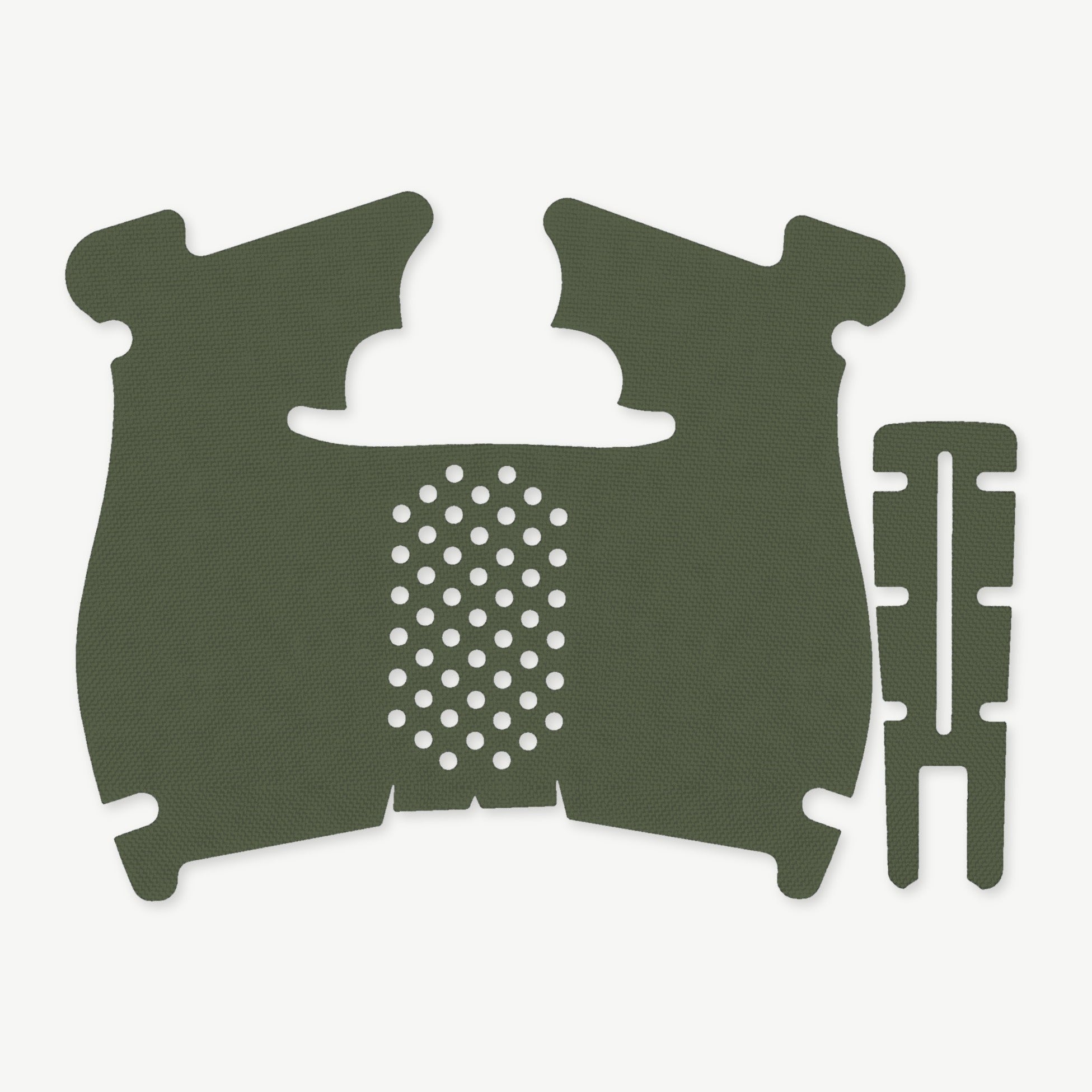 Grip Kit for Walther PDP (Compact) - die-cut Cordura 1000D kit pieces in Ranger Green - Combat Textiles