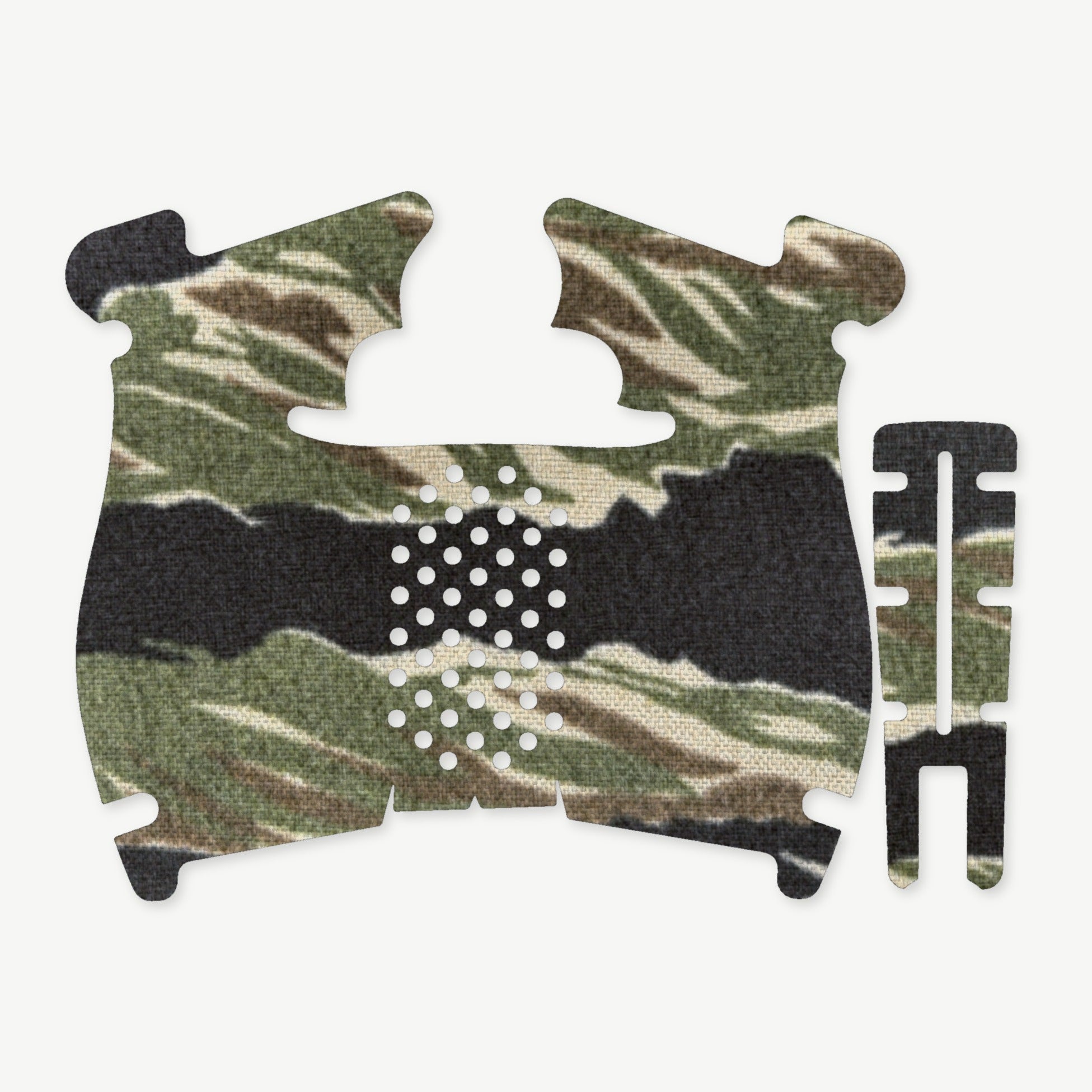 Grip Kit for Walther PDP (Compact) - die-cut Cordura 1000D kit pieces in Tiger Stripe (Green/Black) - Combat Textiles
