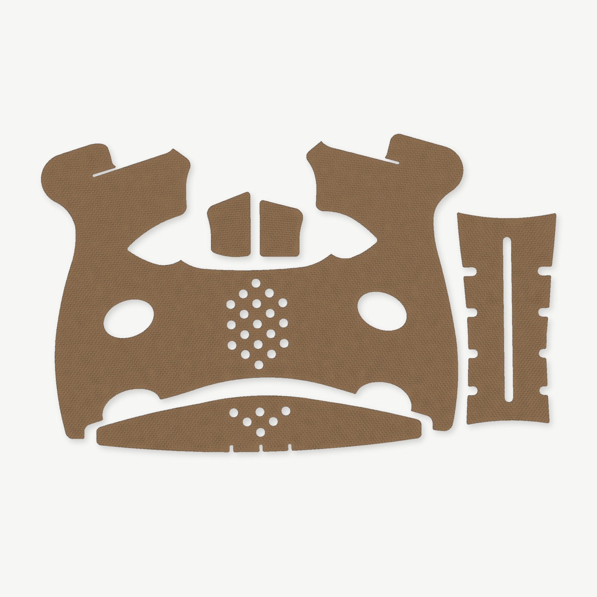 Grip Kit for FN 509C - die-cut Cordura 1000D kit pieces in Coyote - Combat Textiles