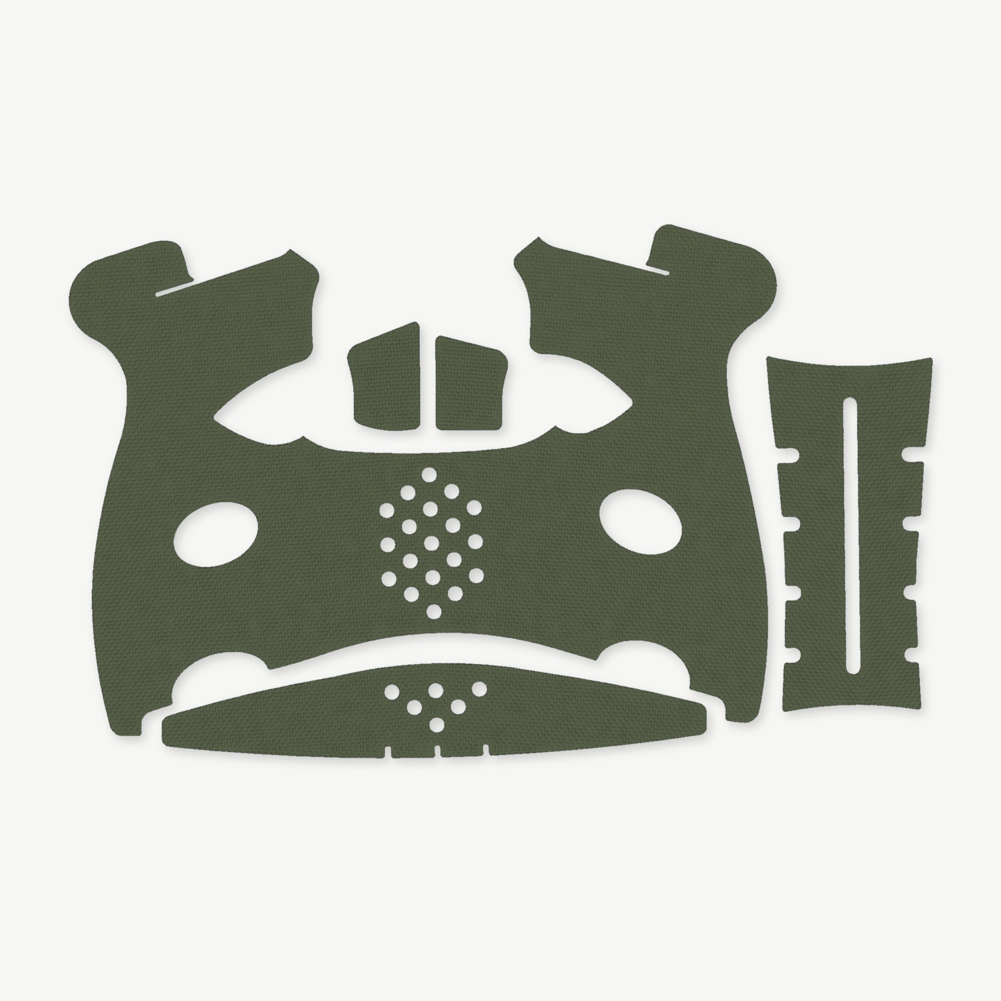 Grip Kit for FN 509C - die-cut Cordura 1000D kit pieces in Ranger Green - Combat Textiles