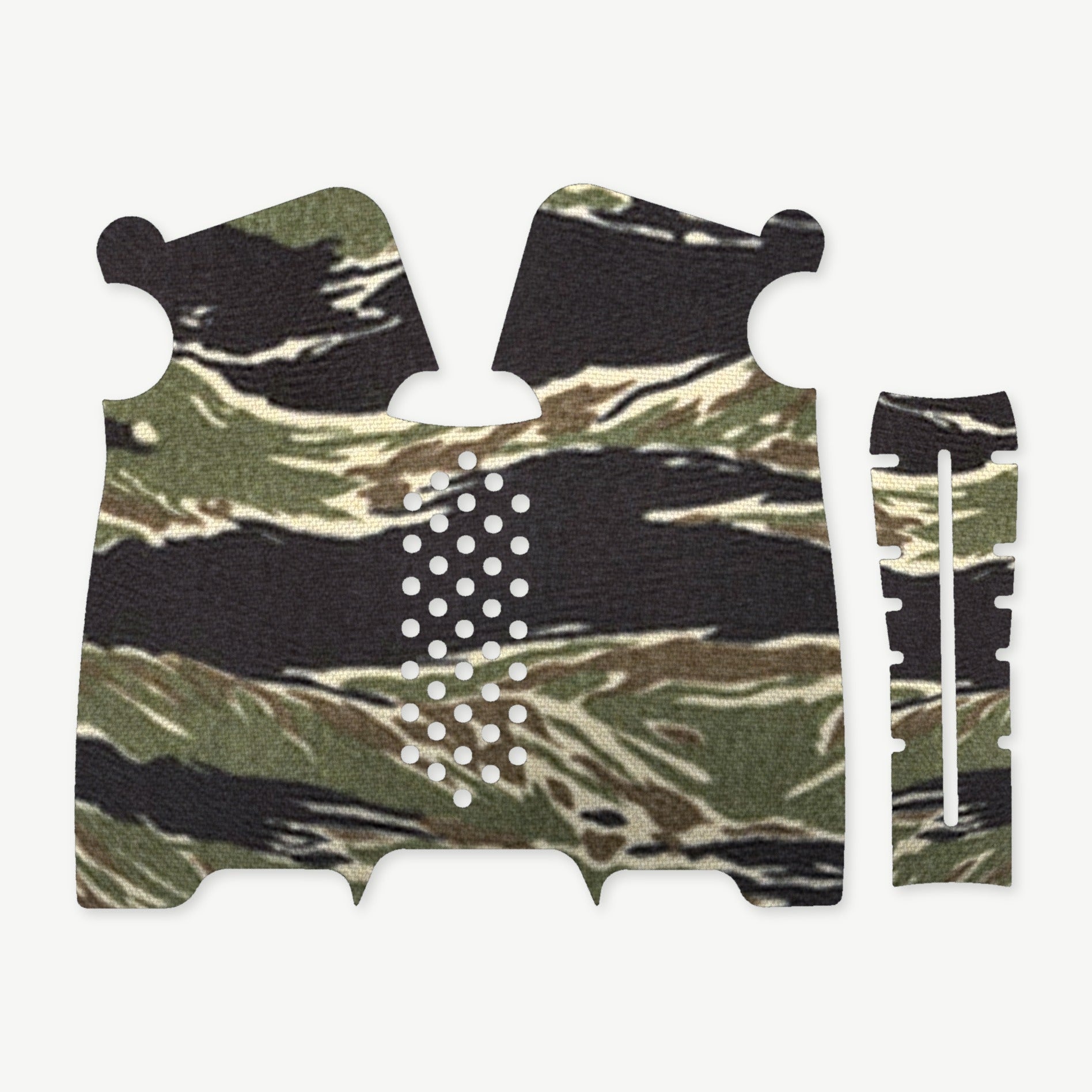 Grip Kit for Magpul MOE-K2 - die-cut Cordura 1000D kit pieces in Tiger Stripe (Green/Black) - Combat Textiles