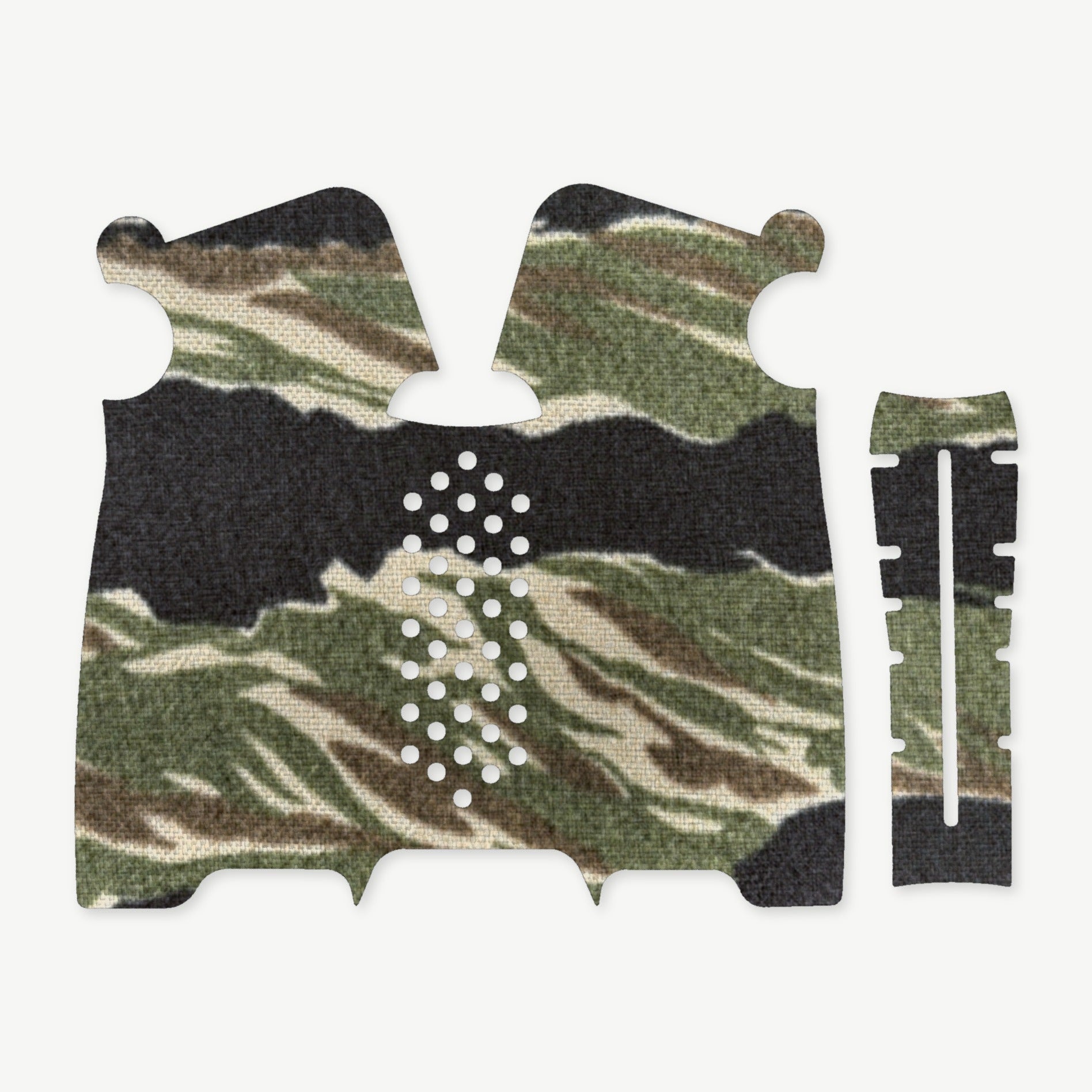 Grip Kit for Magpul MOE-K2 - die-cut Cordura 1000D kit pieces in Tiger Stripe (Green/Black) - Combat Textiles