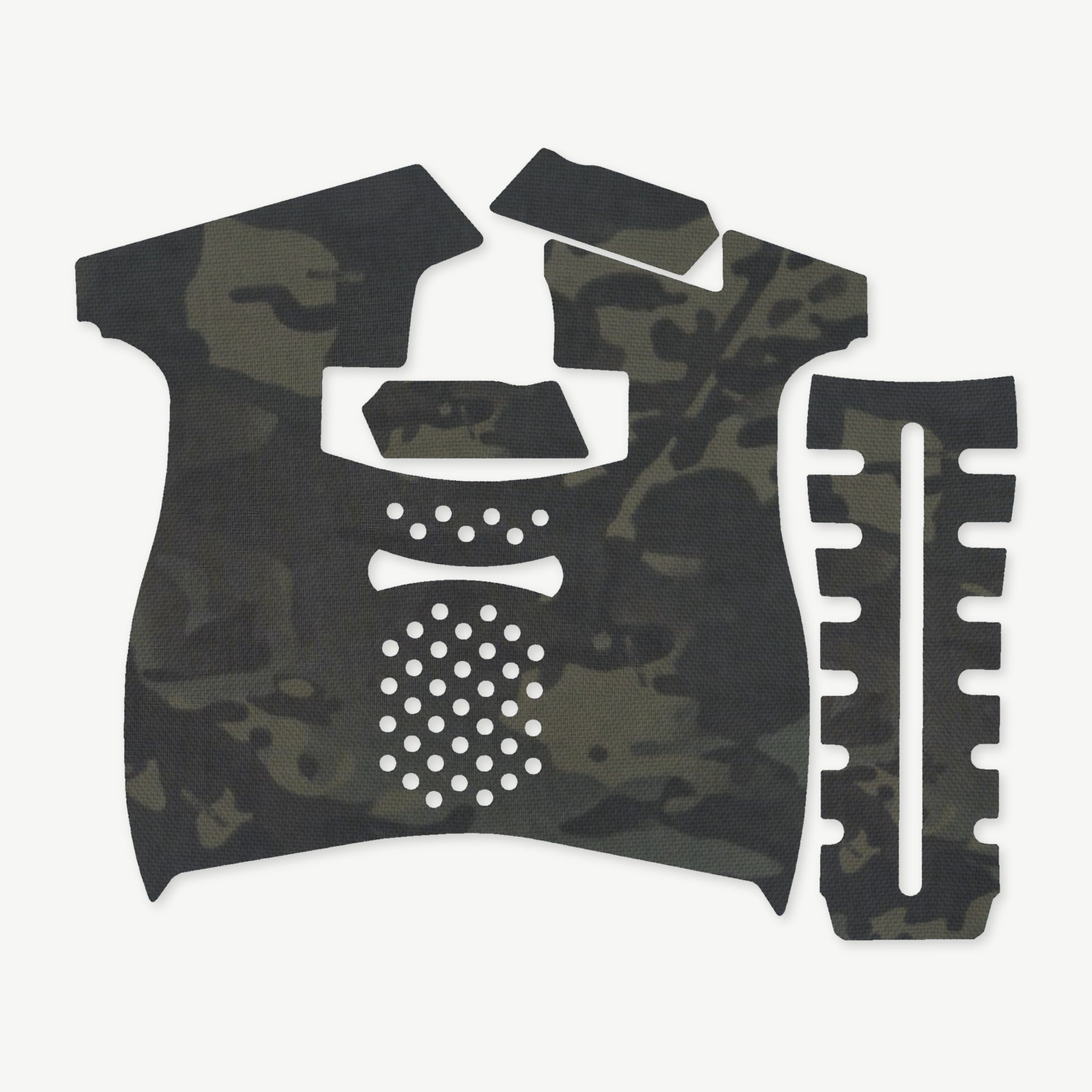 Grip Kit for Palmetto State Armory (PSA) 5.7 Rock - die-cut Cordura 1000D kit pieces in MultiCam Black - Combat Textiles