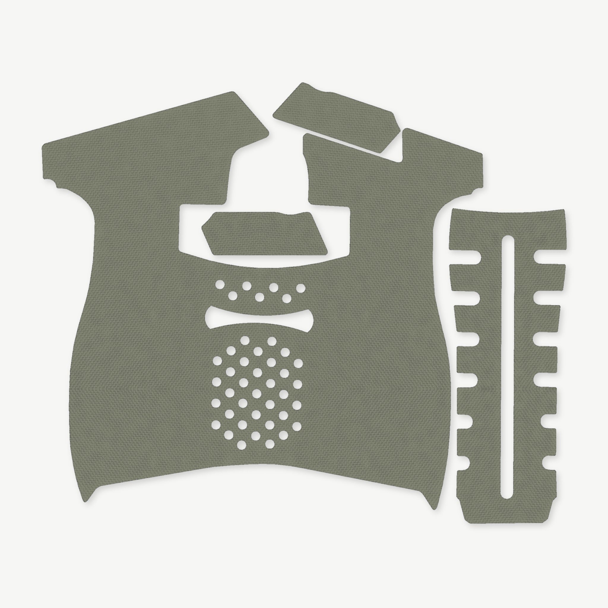 Grip Kit for Palmetto State Armory (PSA) 5.7 Rock - die-cut Cordura 1000D kit pieces in OD Green - Combat Textiles