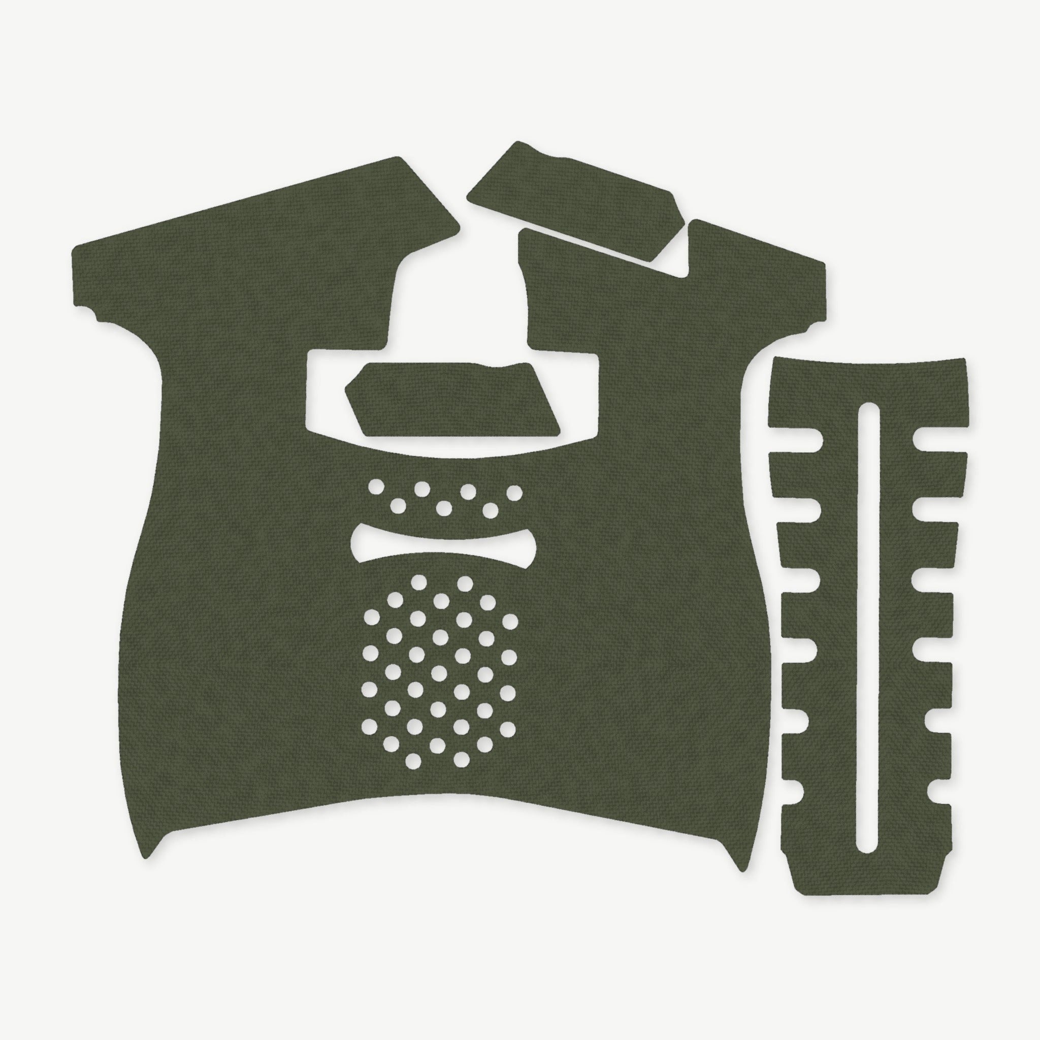 Grip Kit for Palmetto State Armory (PSA) 5.7 Rock - die-cut Cordura 1000D kit pieces in OD Green - Combat Textiles