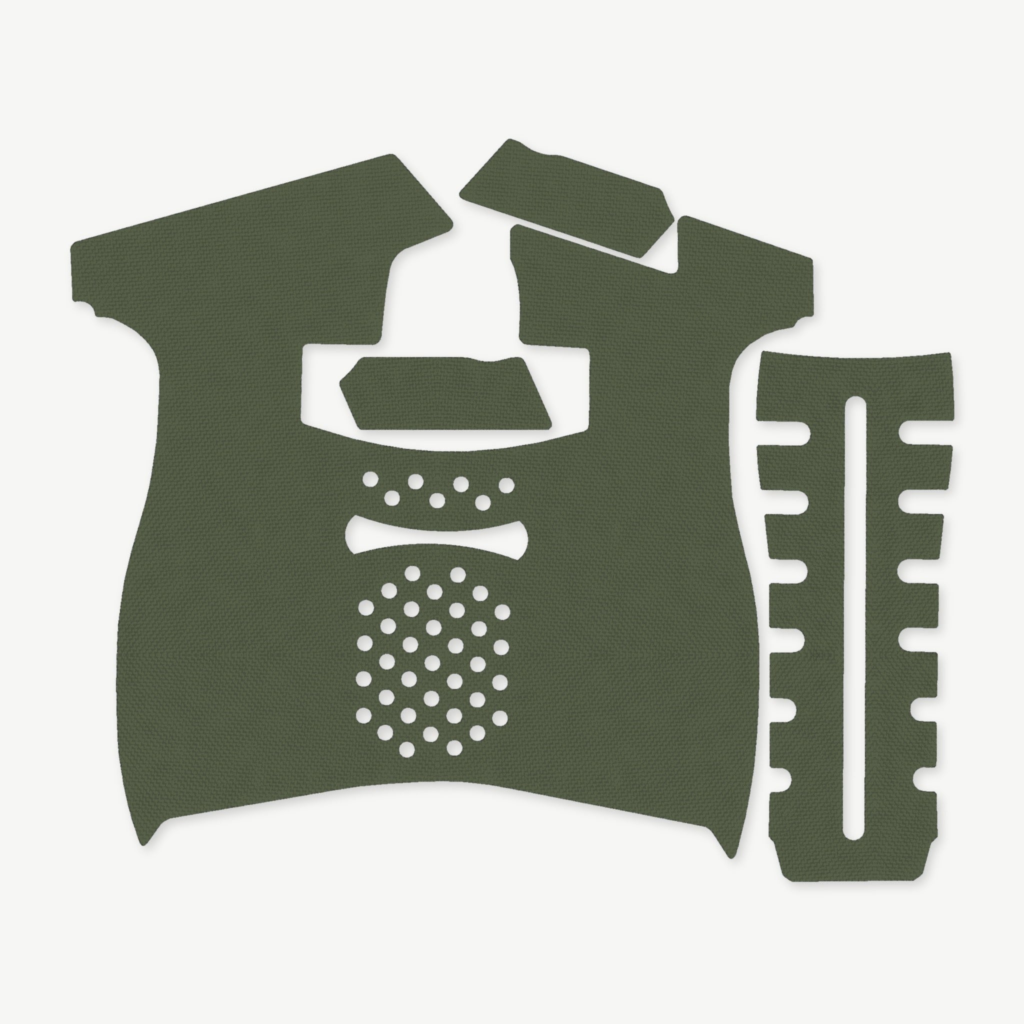 Grip Kit for Palmetto State Armory (PSA) 5.7 Rock - die-cut Cordura 1000D kit pieces in Ranger Green - Combat Textiles