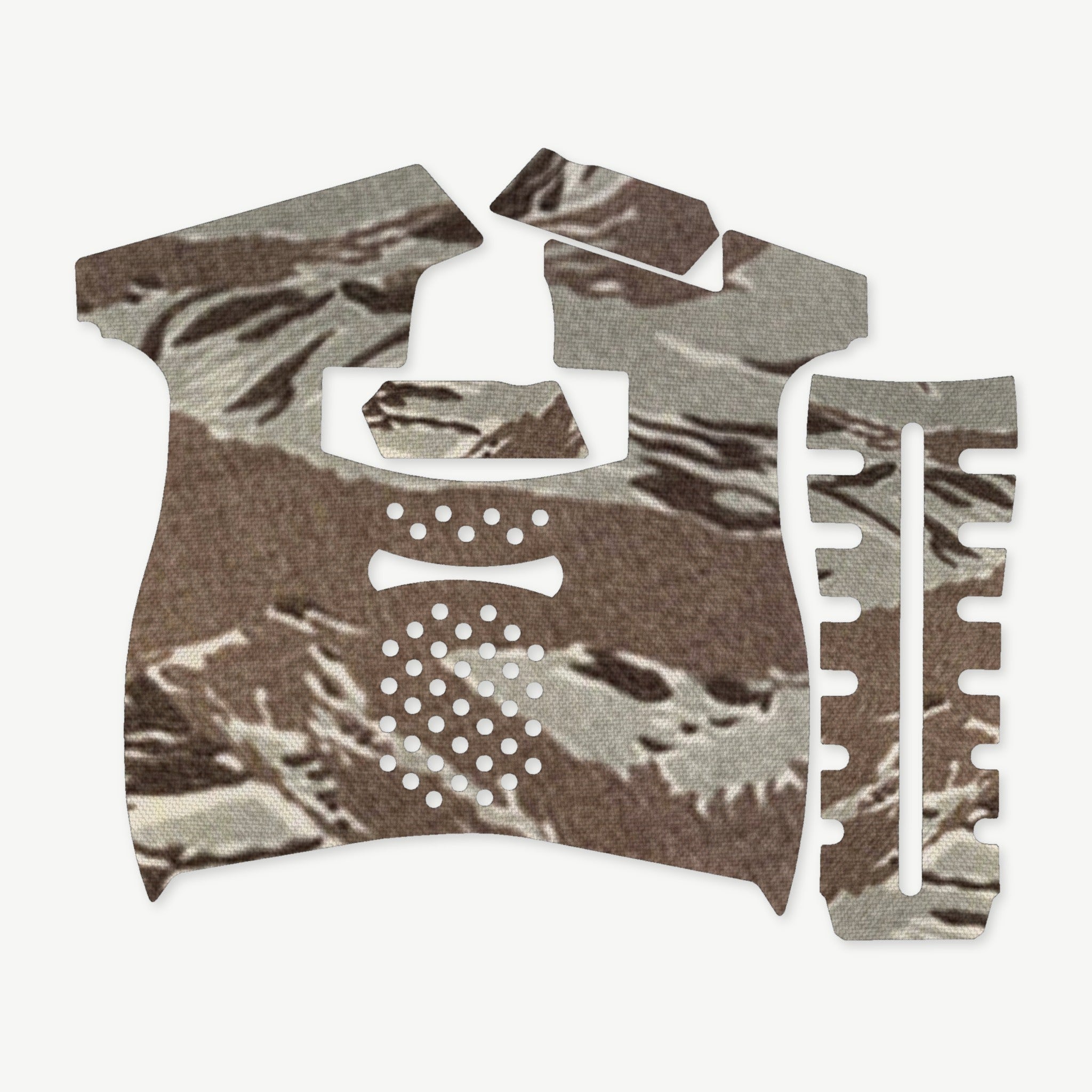 Grip Kit for Palmetto State Armory (PSA) 5.7 Rock - die-cut Cordura 1000D kit pieces in Tiger Stripe (ABU) - Combat Textiles