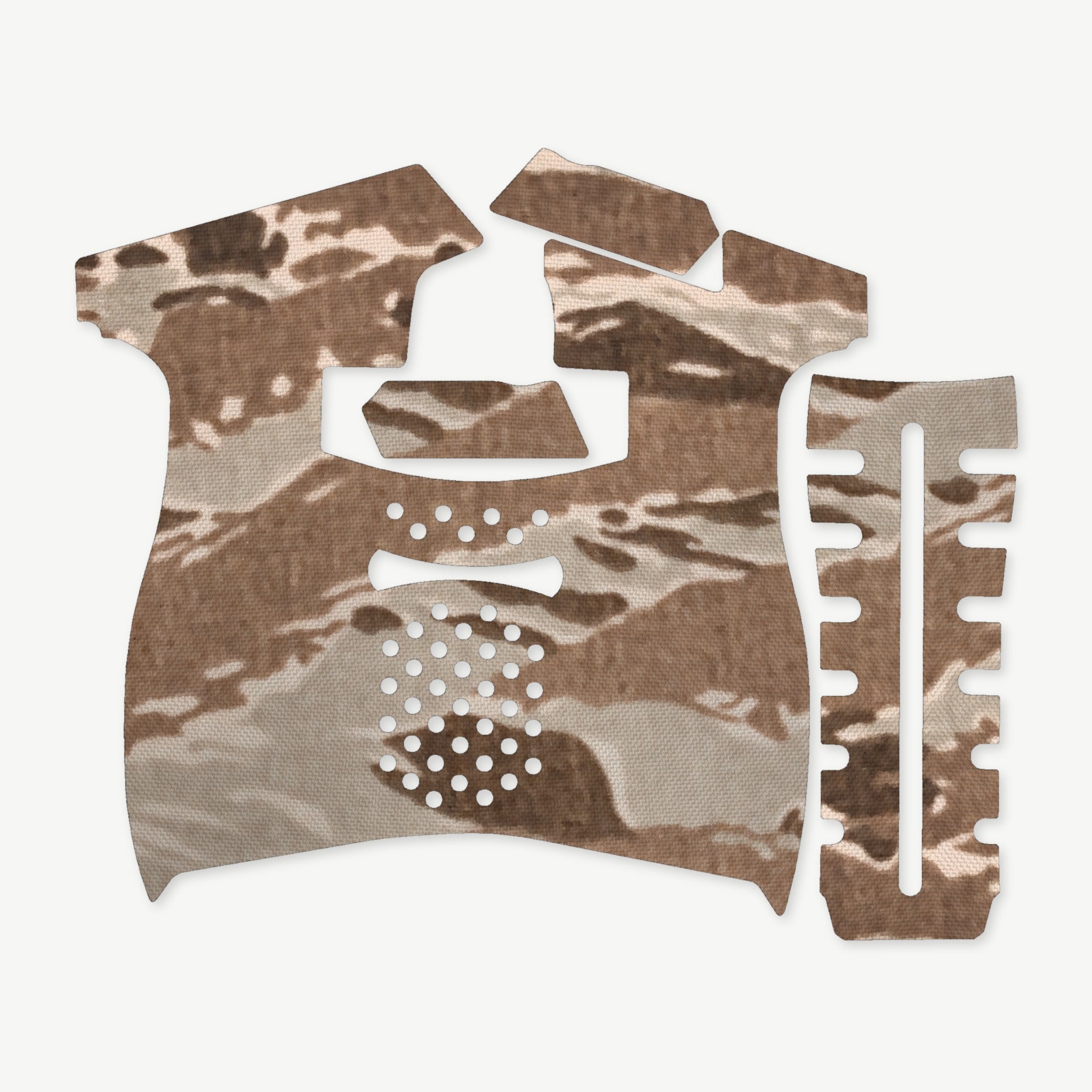 Grip Kit for Palmetto State Armory (PSA) 5.7 Rock - die-cut Cordura 1000D kit pieces in Tiger Stripe (Desert) - Combat Textiles