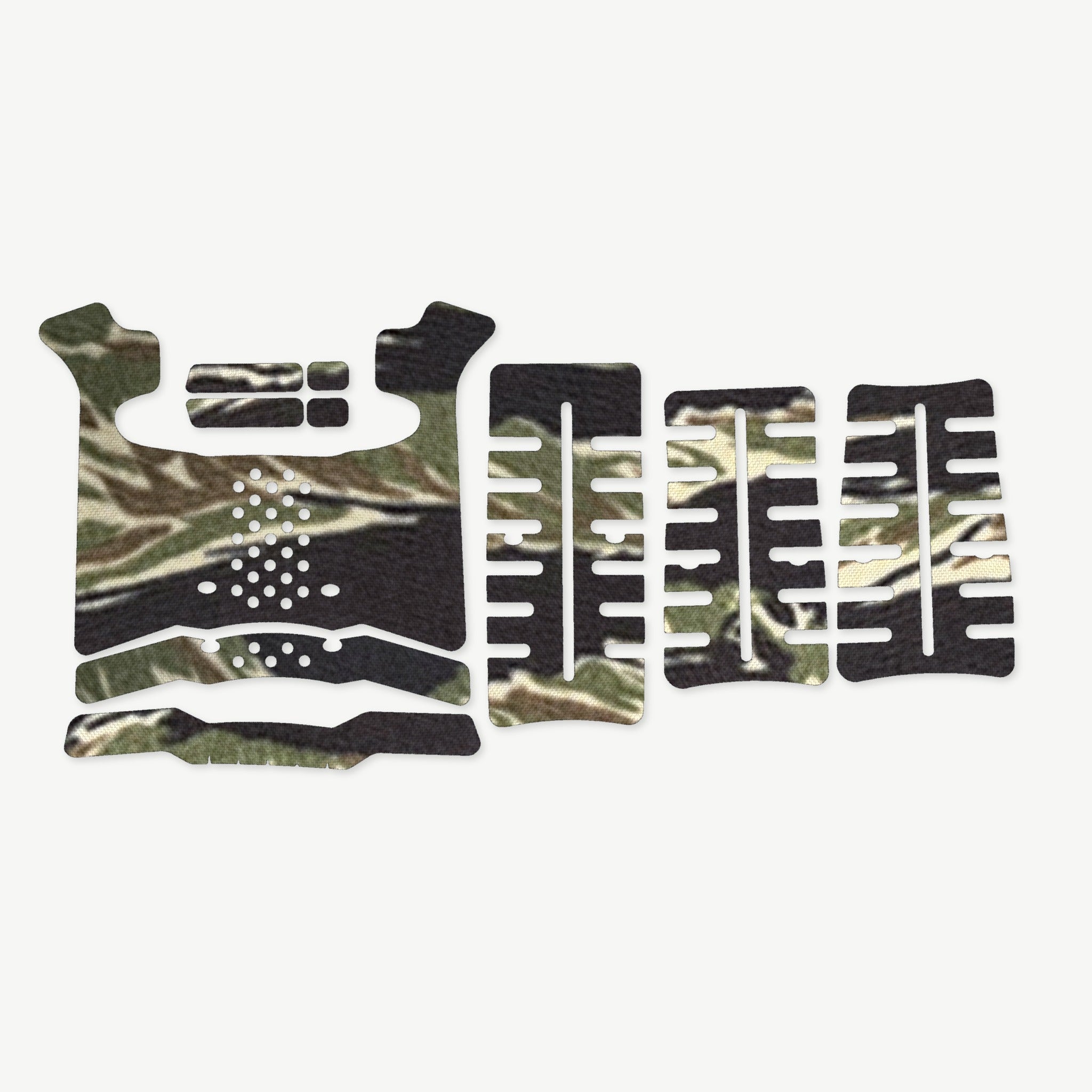 Grip Kit for Archon Type B (Gen 2) - die-cut Cordura 1000D kit pieces in Tiger Stripe (Green/Black) - Combat Textiles