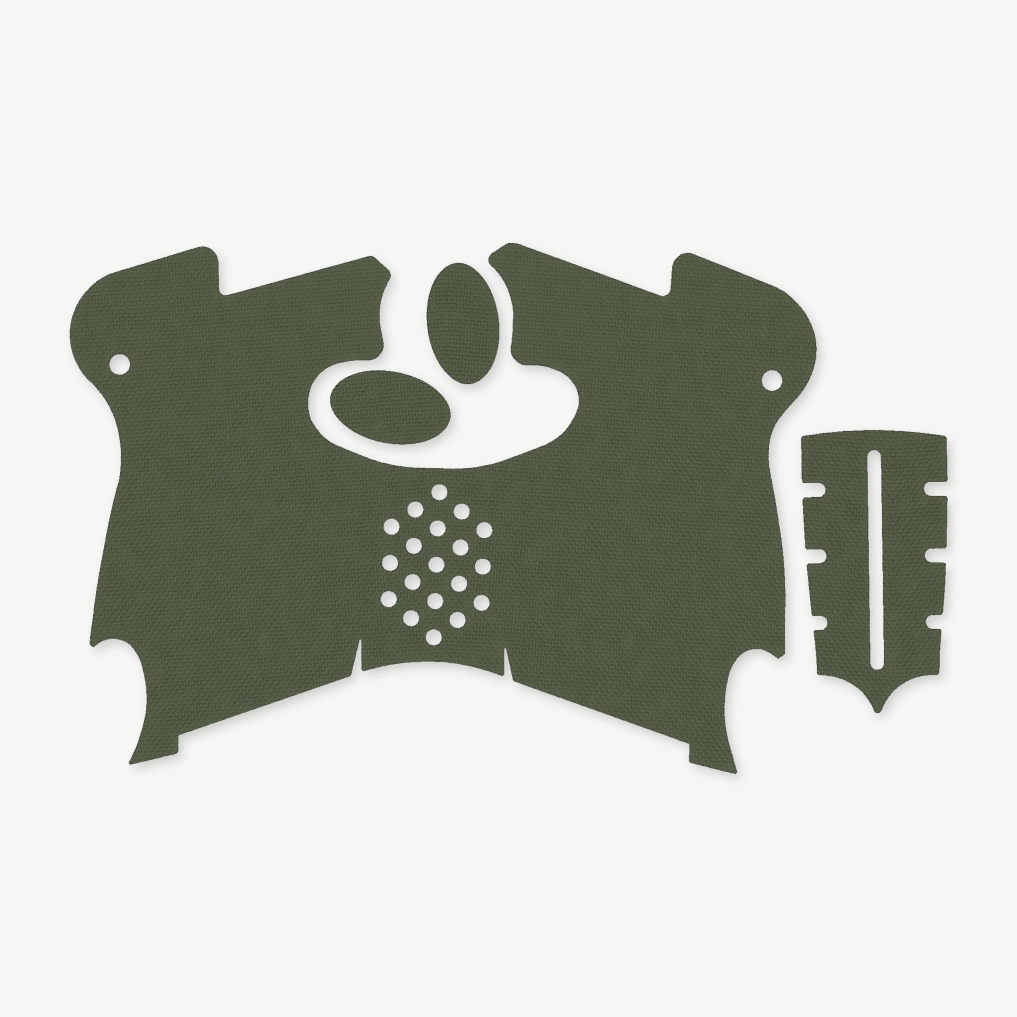 Grip Kit for Canik TP9 Elite SC - die-cut Cordura 1000D kit pieces in Ranger Green - Combat Textiles