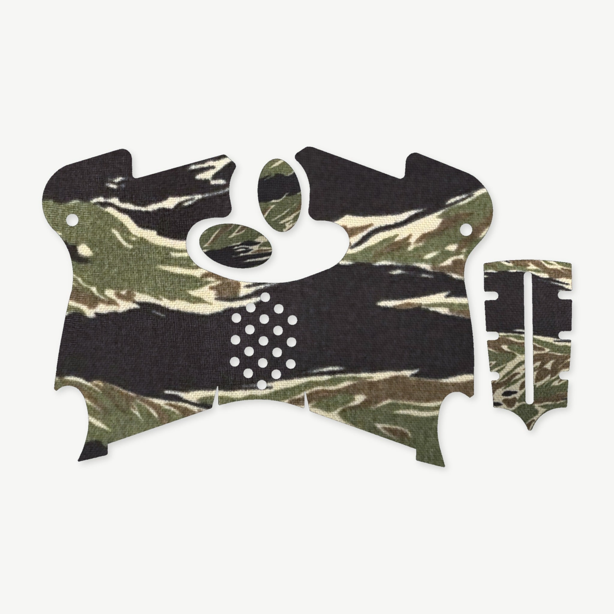 Grip Kit for Canik TP9 Elite SC - die-cut Cordura 1000D kit pieces in Tiger Stripe (Green/Black) - Combat Textiles