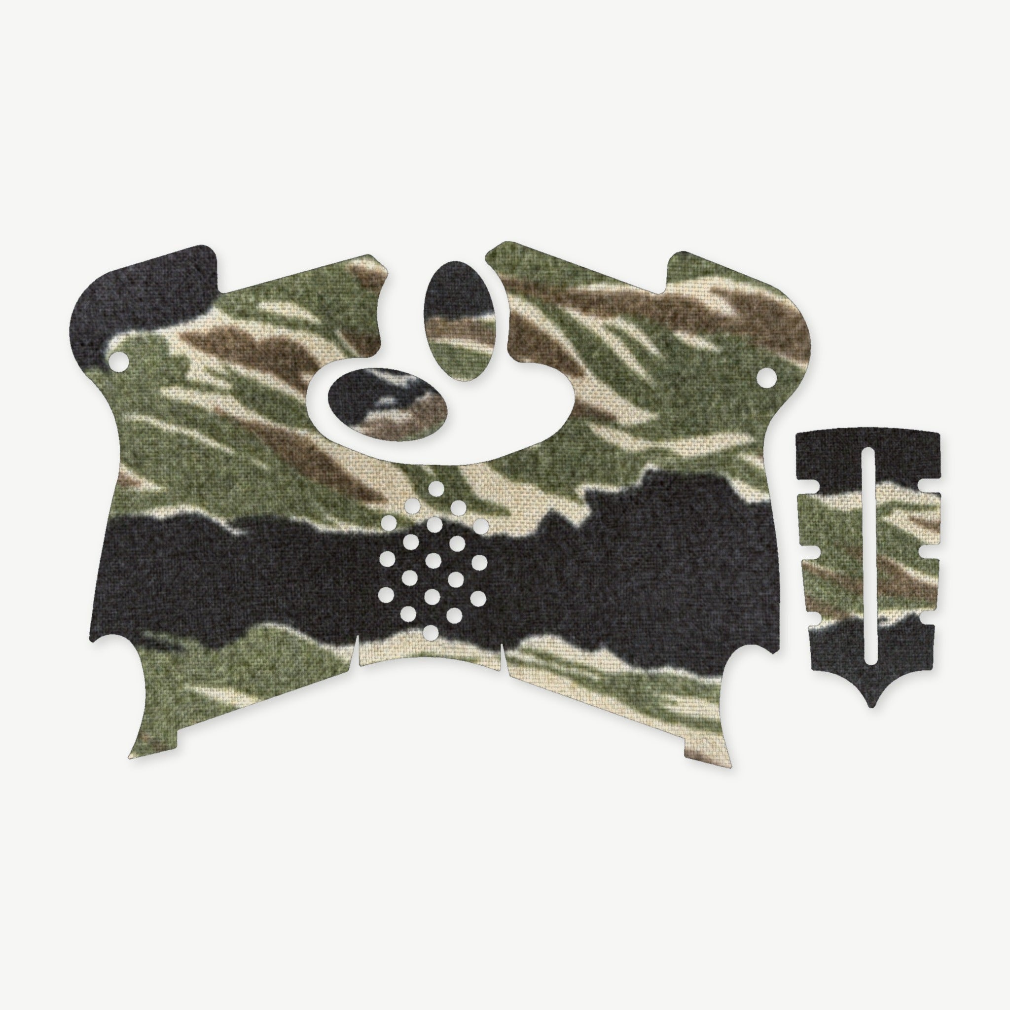 Grip Kit for Canik TP9 Elite SC - die-cut Cordura 1000D kit pieces in Tiger Stripe (Green/Black) - Combat Textiles