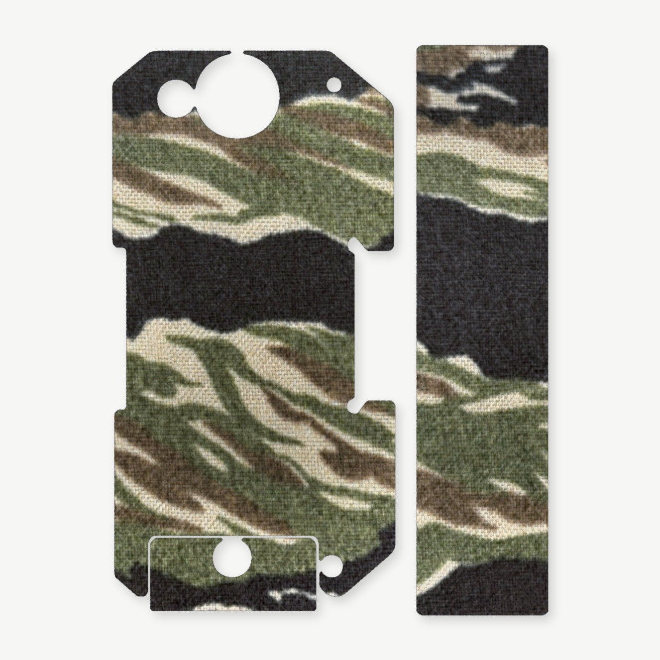 Light Wrap Kit for BRAUN Tactical Rail Mount - die-cut Cordura 1000D kit pieces in Tiger Stripe (Green/Black) - Combat Textiles