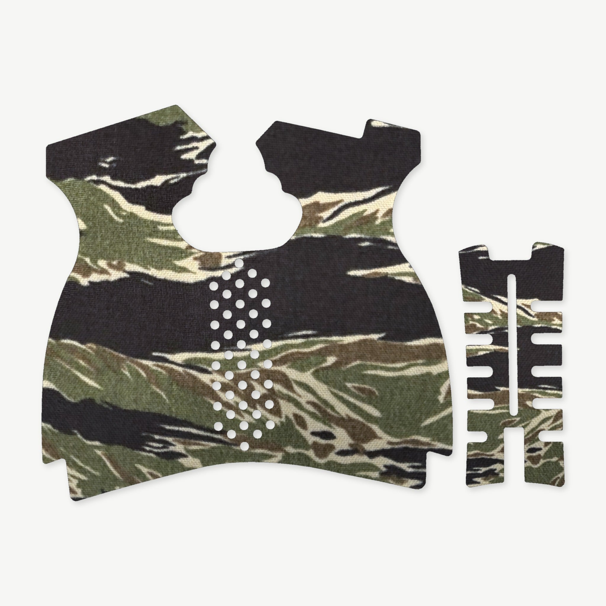 Grip Kit for Springfield XDM 10mm (Full Size) - die-cut Cordura 1000D kit pieces in Tiger Stripe (Green/Black) - Combat Textiles