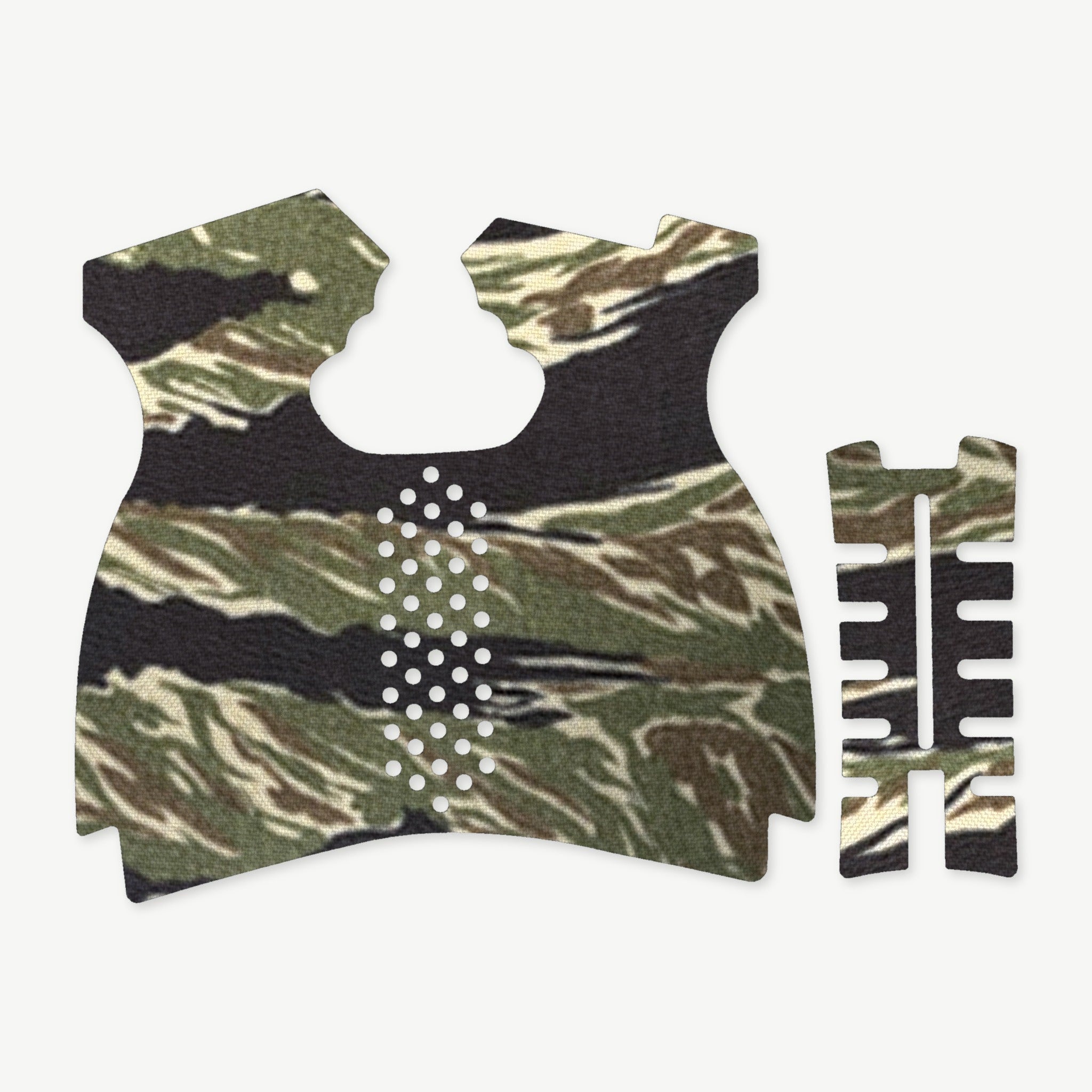Grip Kit for Springfield XDM 10mm (Full Size) - die-cut Cordura 1000D kit pieces in Tiger Stripe (Green/Black) - Combat Textiles