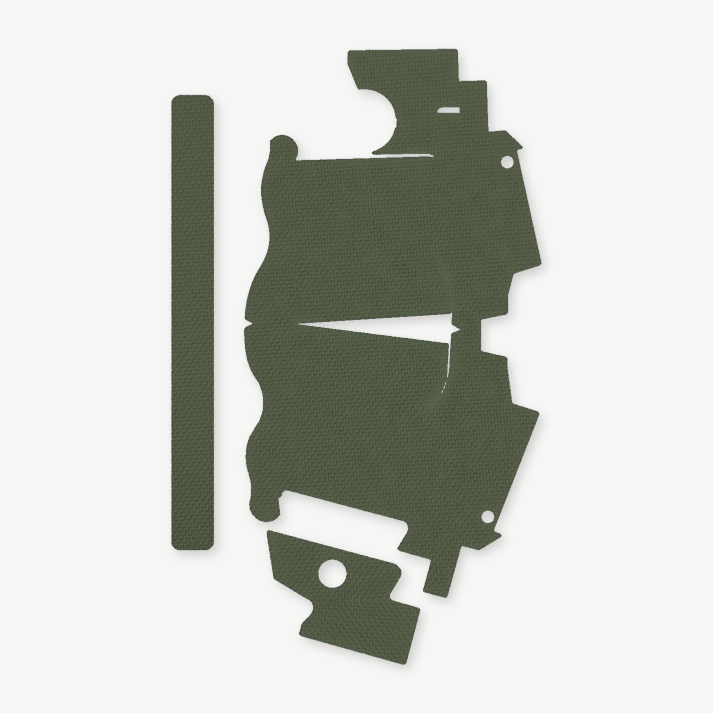 Light Wrap Kit for Streamlight TLR-7 HL-X SUB - die-cut Cordura 1000D kit pieces in Ranger Green - Combat Textiles