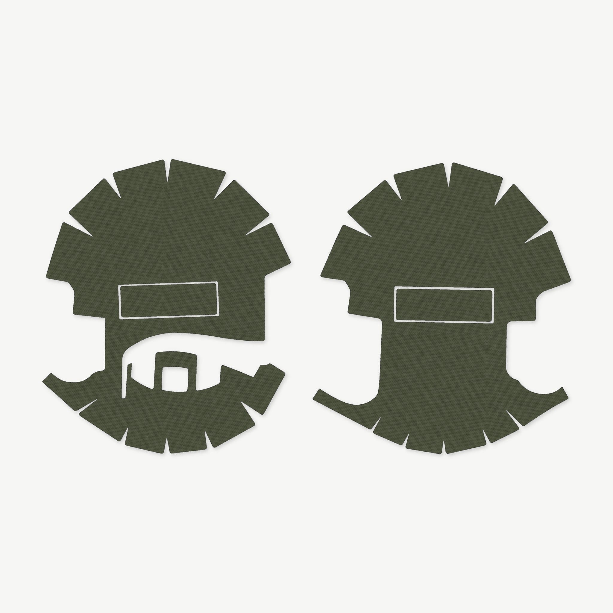 Ear Pro Wrap Kit for Sordin Supreme PRO-X / ACE Schakal - die-cut Cordura 1000D kit pieces in OD Green - Combat Textiles
