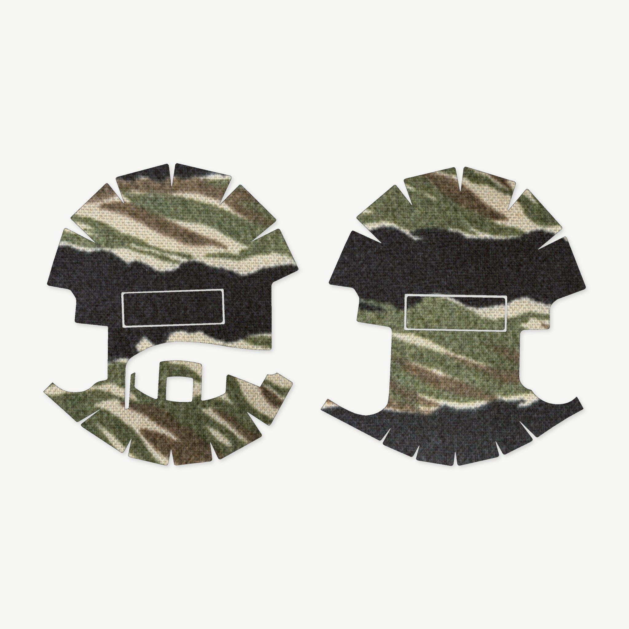 Ear Pro Wrap Kit for Sordin Supreme PRO-X / ACE Schakal - die-cut Cordura 1000D kit pieces in Tiger Stripe (Green/Black) - Combat Textiles