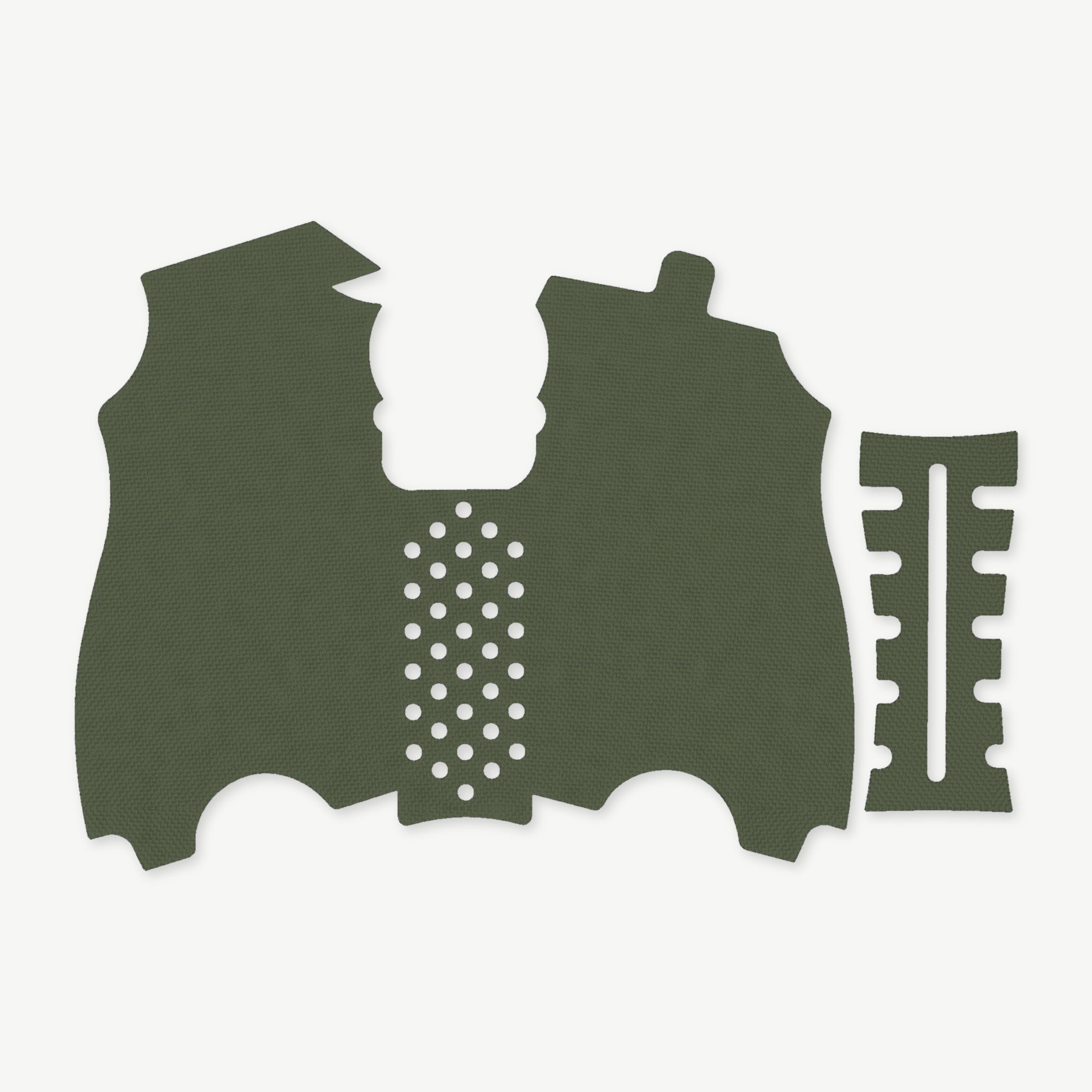 Grip Kit for HK USP Compact (9mm/.40 S&W/.357 SIG) - die-cut Cordura 1000D kit pieces in Ranger Green - Combat Textiles