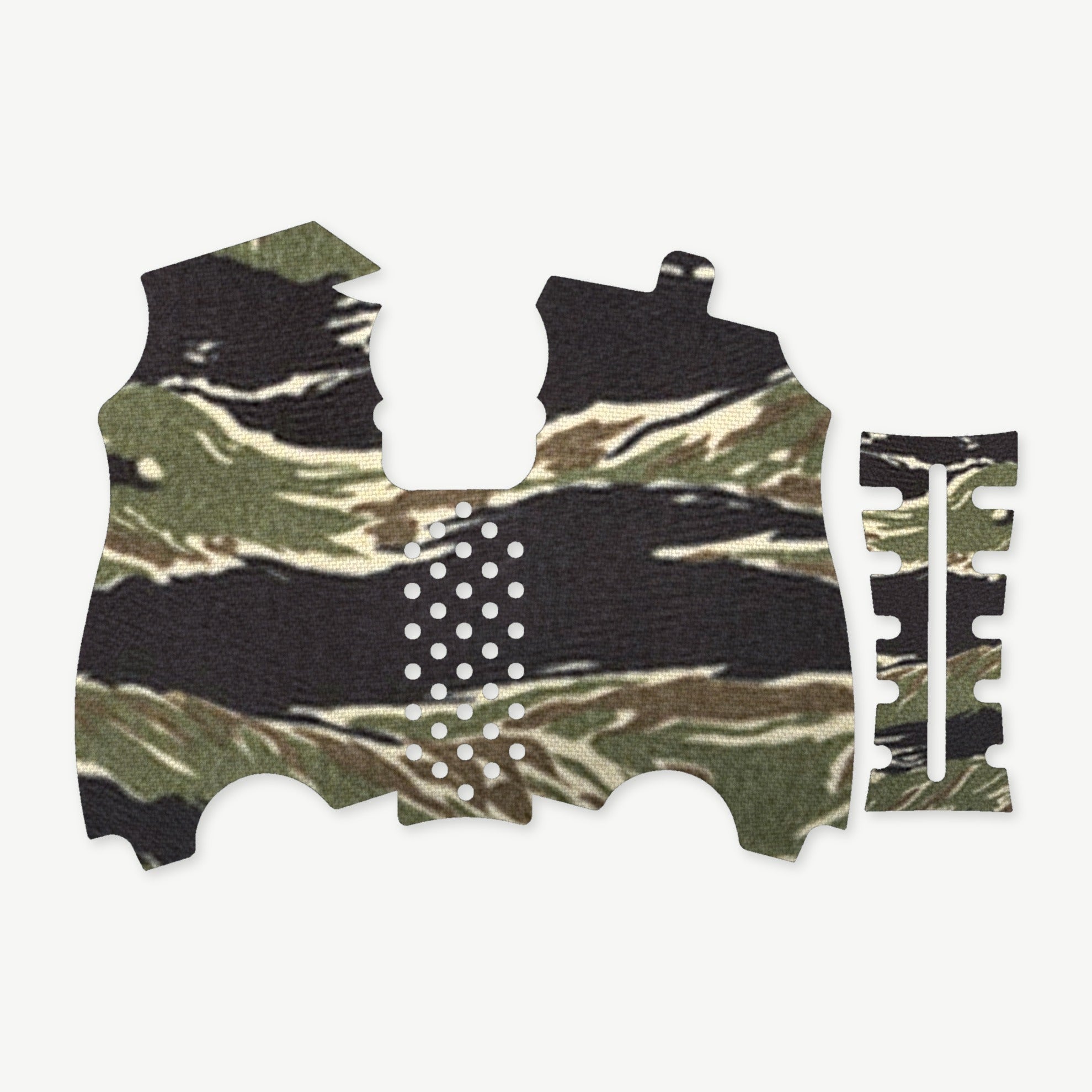 Grip Kit for HK USP Compact (9mm/.40 S&W/.357 SIG) - die-cut Cordura 1000D kit pieces in Tiger Stripe (Green/Black) - Combat Textiles