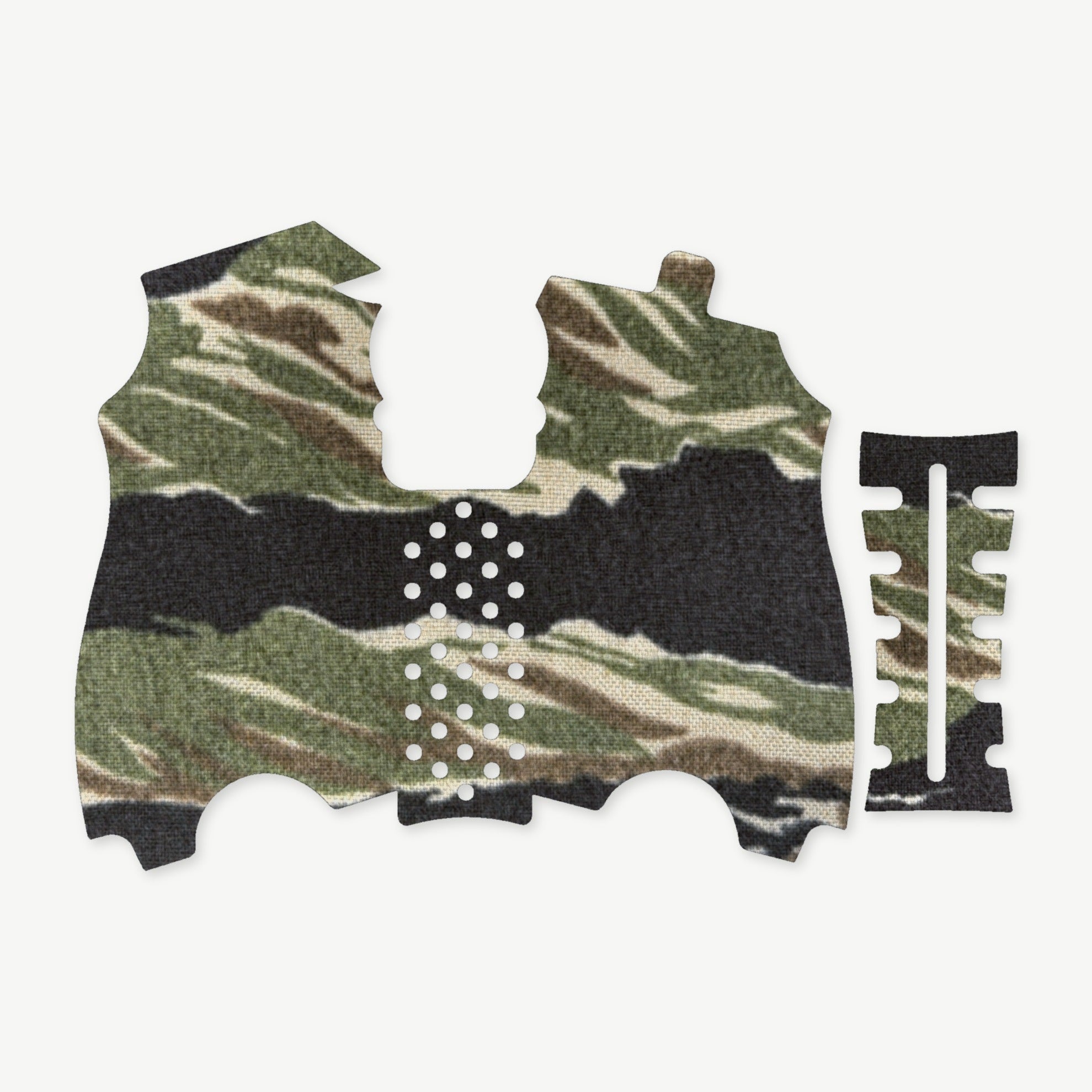 Grip Kit for HK USP Compact (9mm/.40 S&W/.357 SIG) - die-cut Cordura 1000D kit pieces in Tiger Stripe (Green/Black) - Combat Textiles